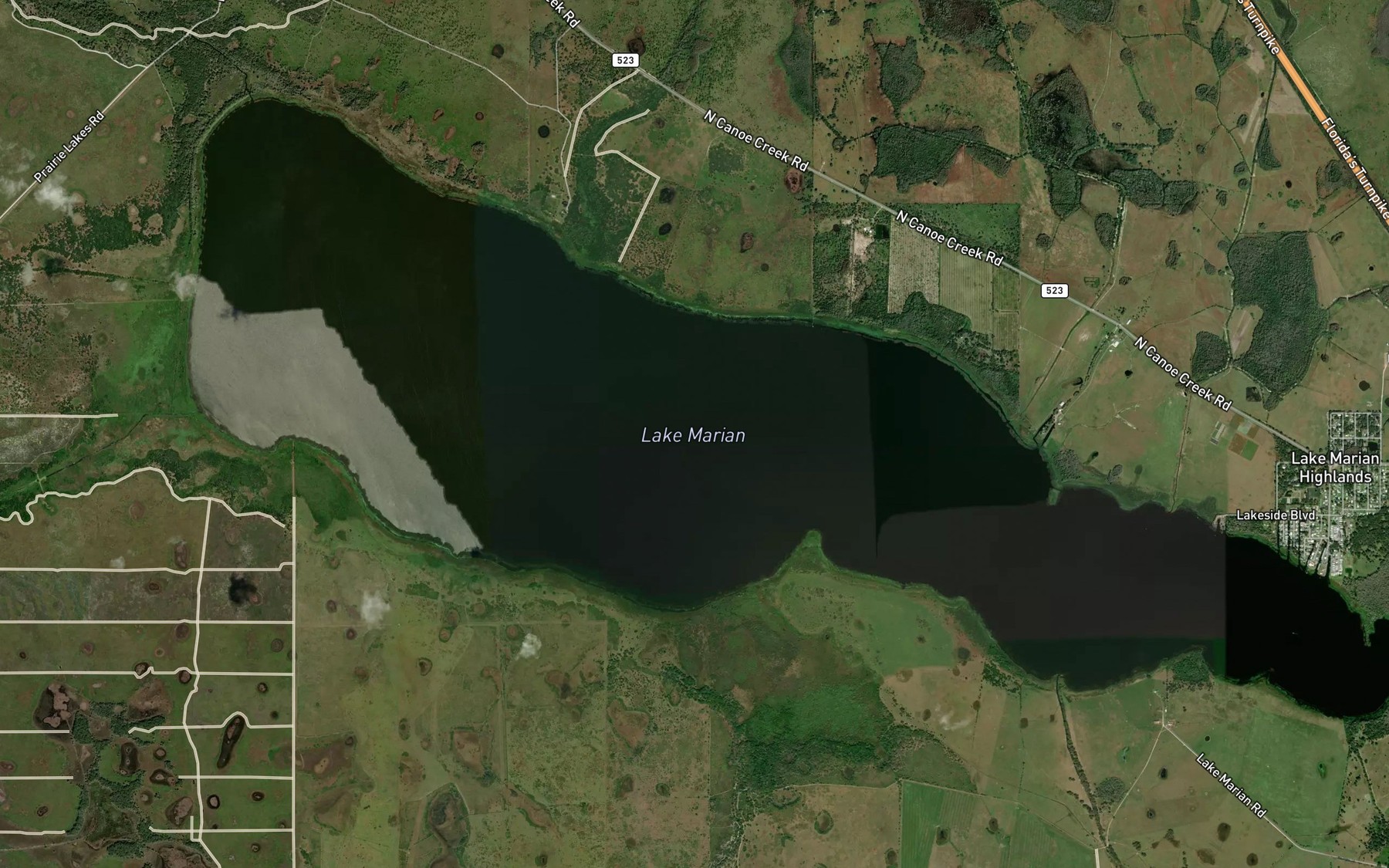Satellite map of the Lake Marian
