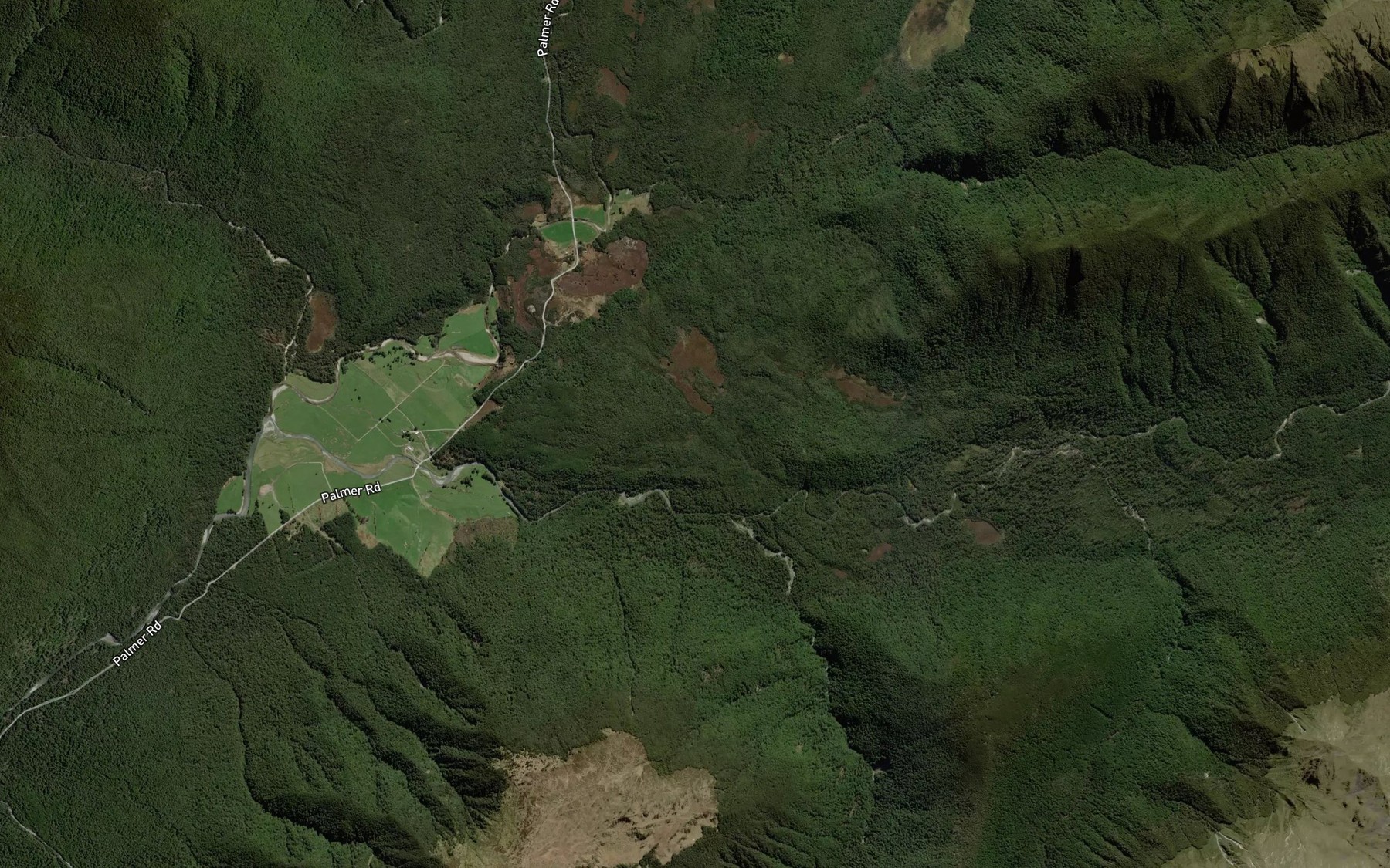 Satellite map of the Blue Grey River