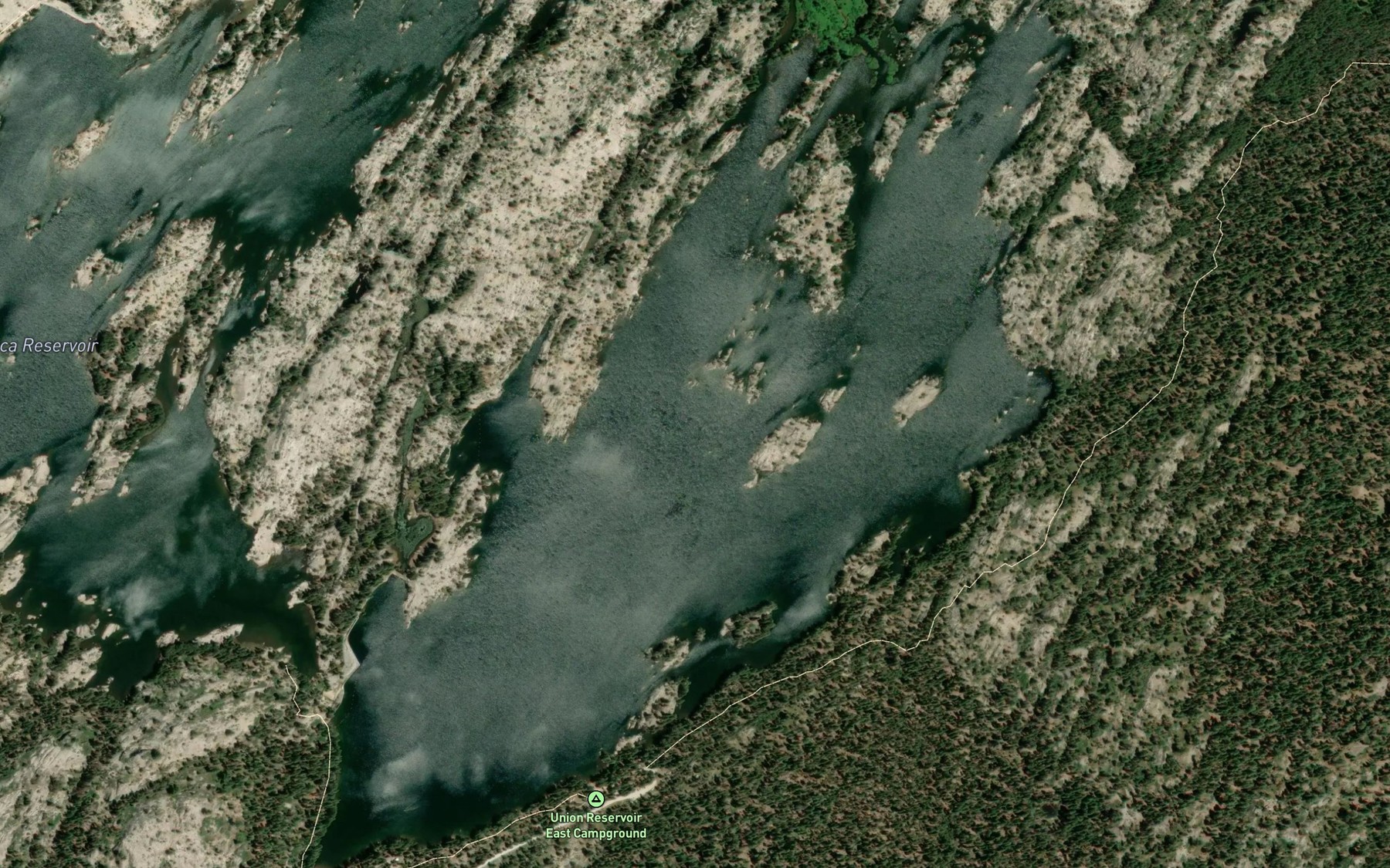 Satellite map of the Union Reservoir