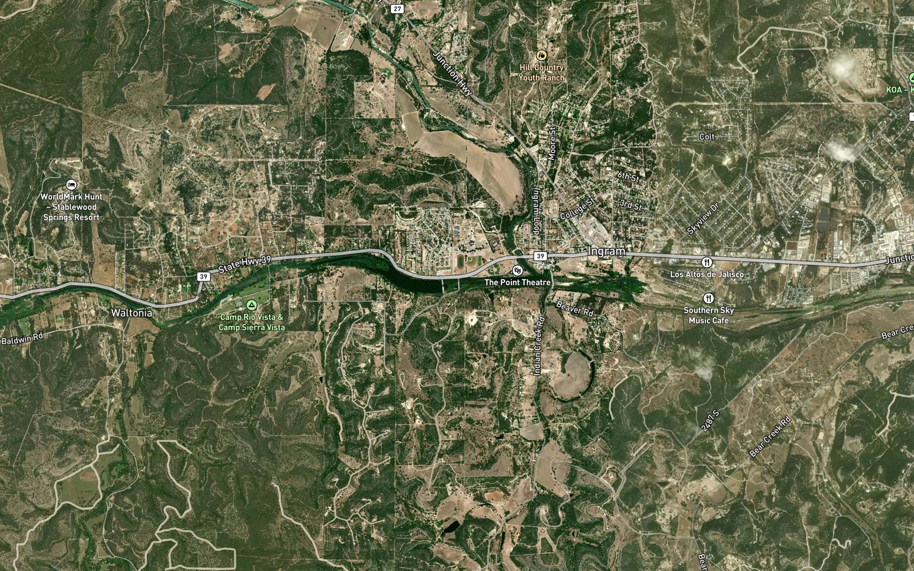 Satellite map of the Dam J Lake