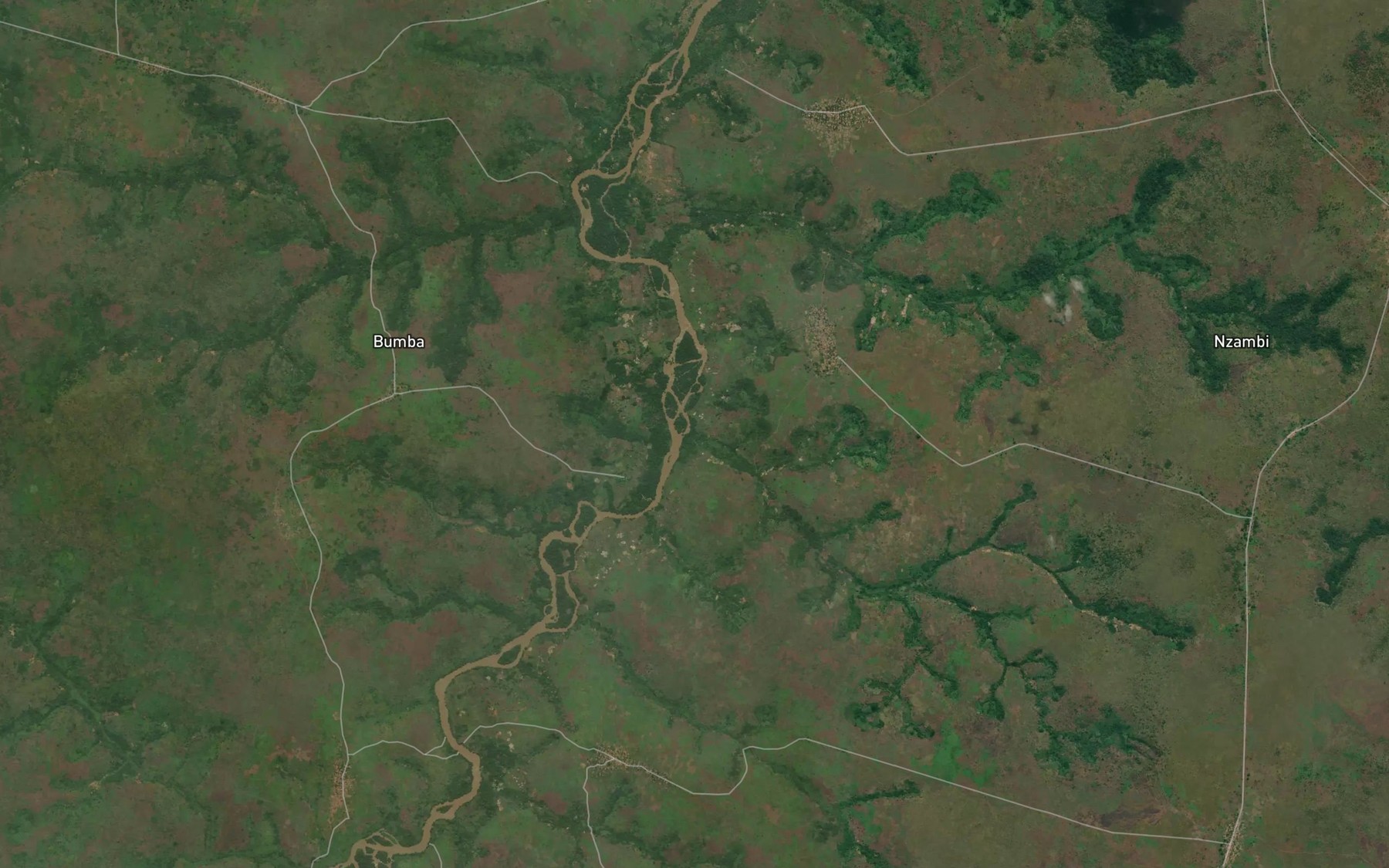 Satellite map of the Gamba