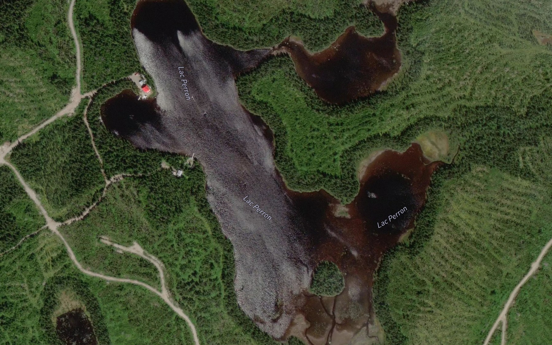 Satellite map of the Lac Perron