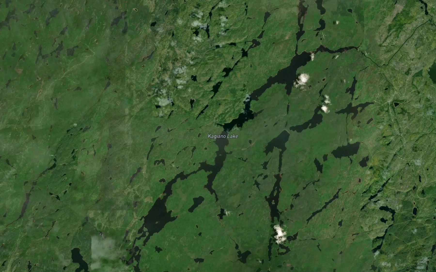 Satellite map of the Kagiano Lake