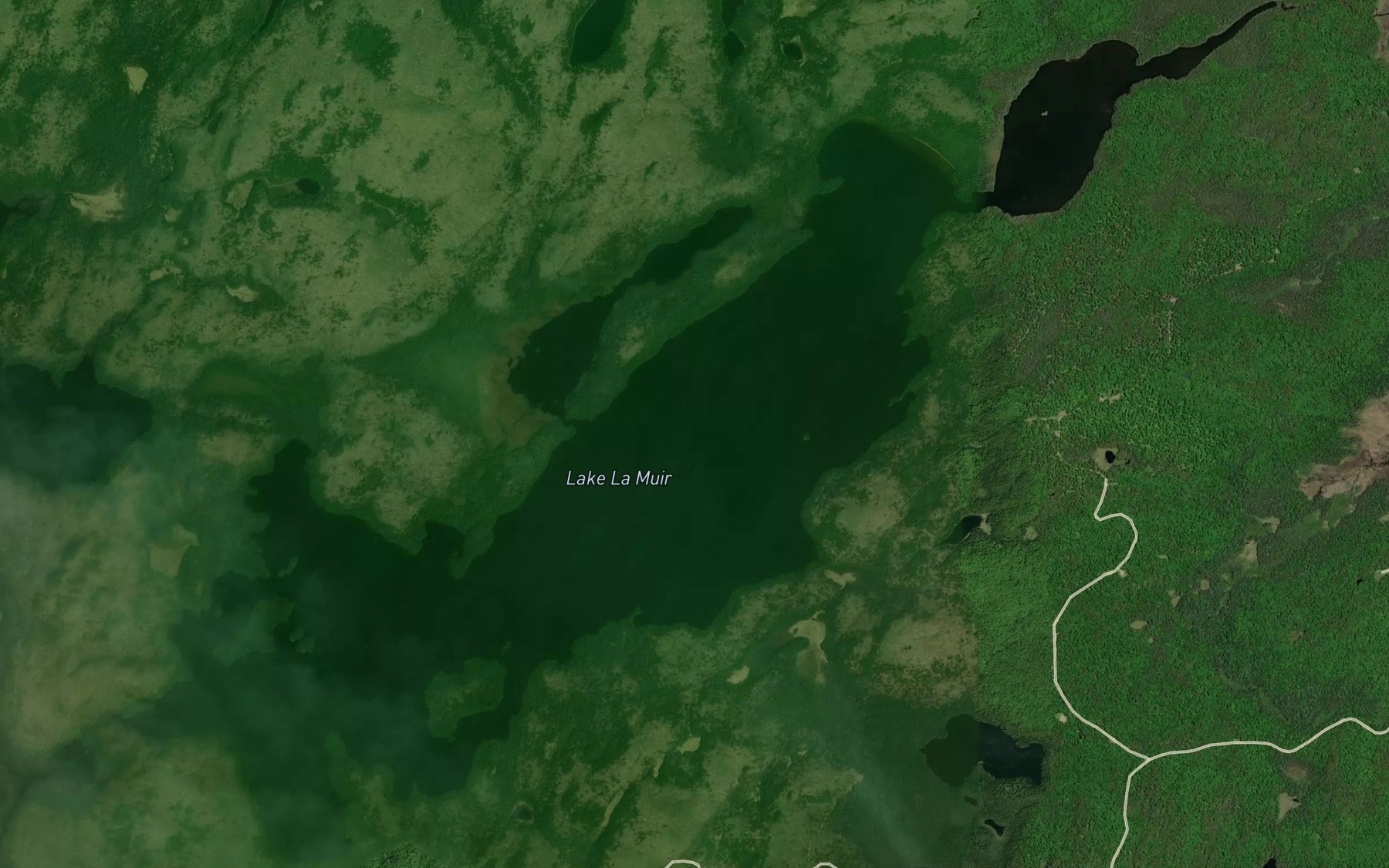 Satellite map of the Lake La Muir