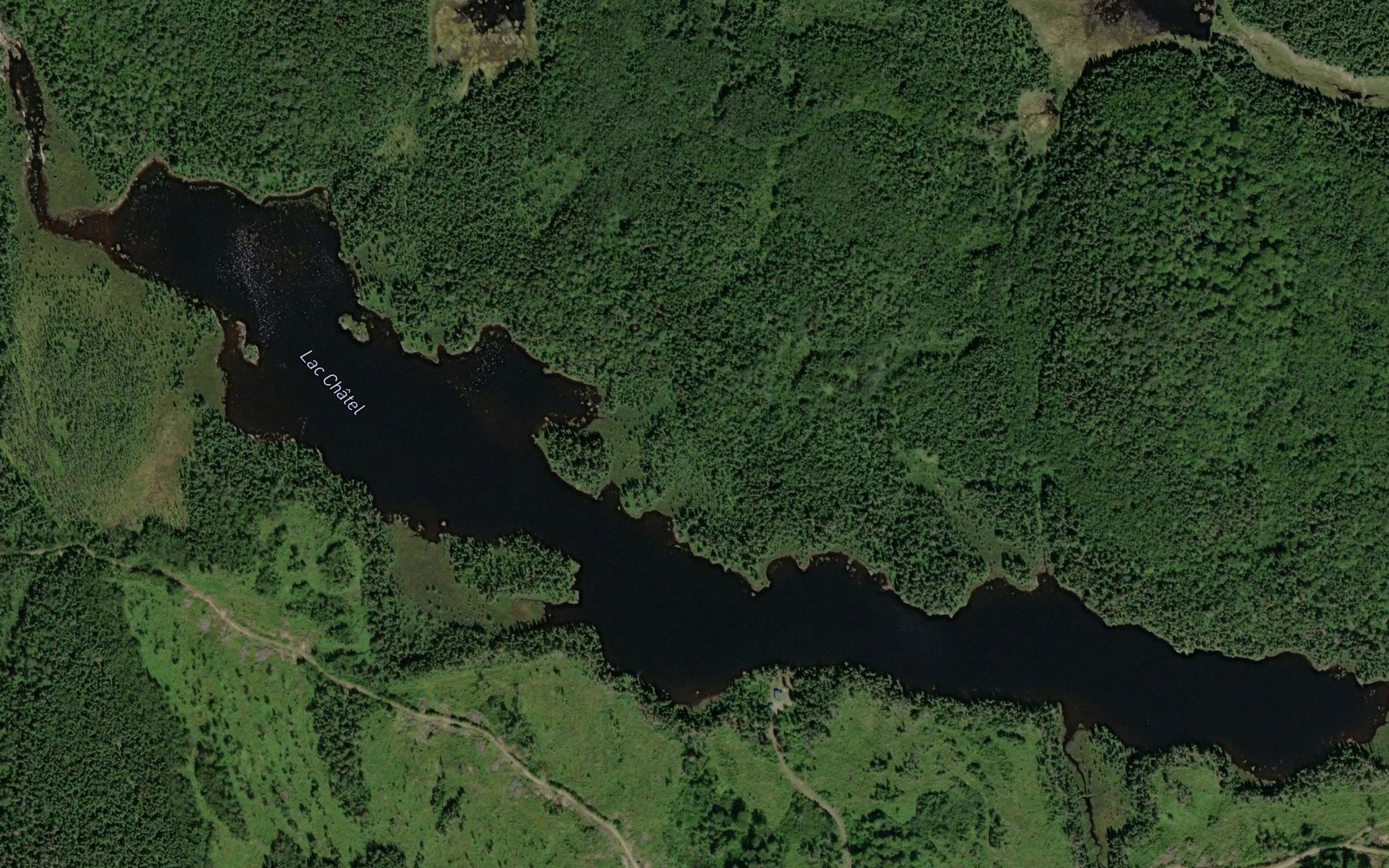 Satellite map of the Lac Chatel