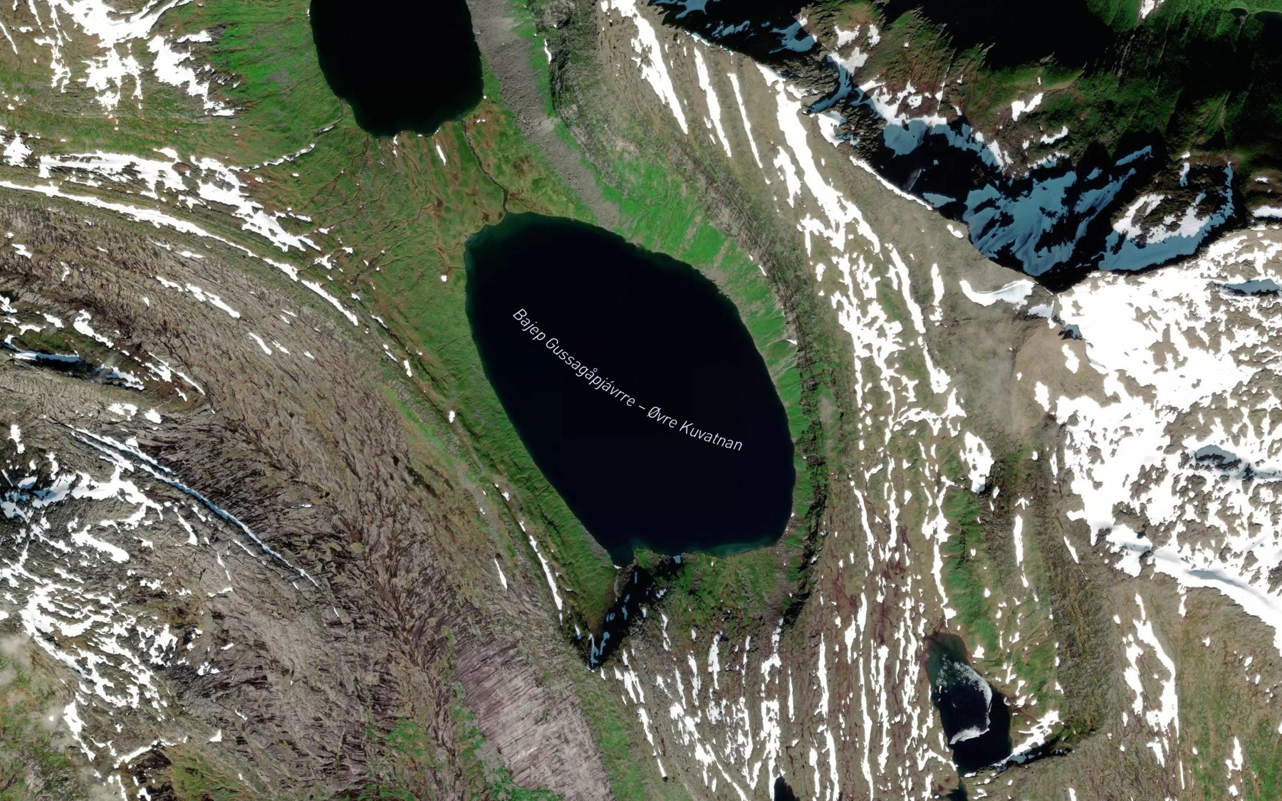 Satellite map of the Gussagobejavri,bajit