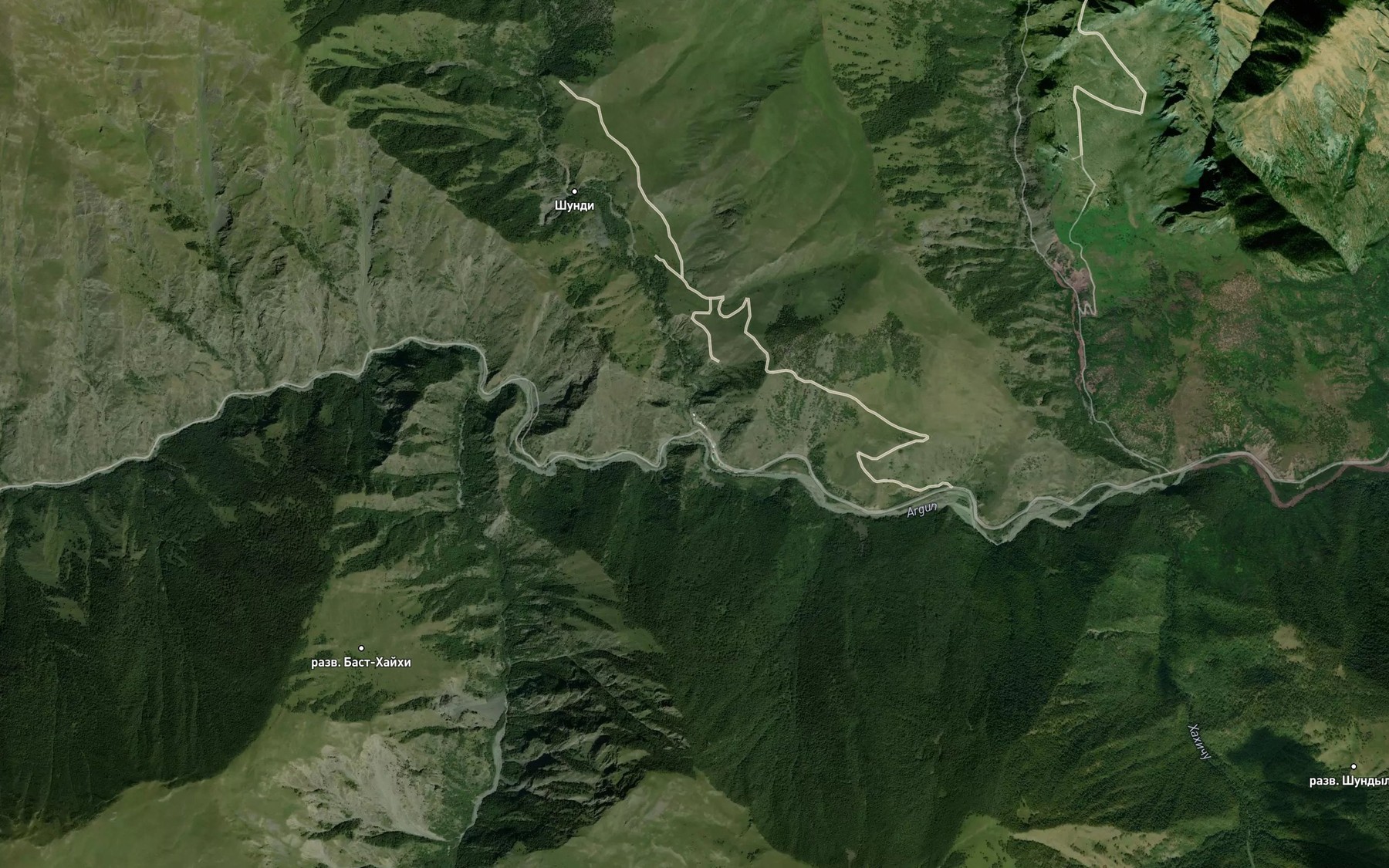 Satellite map of the Geshichu