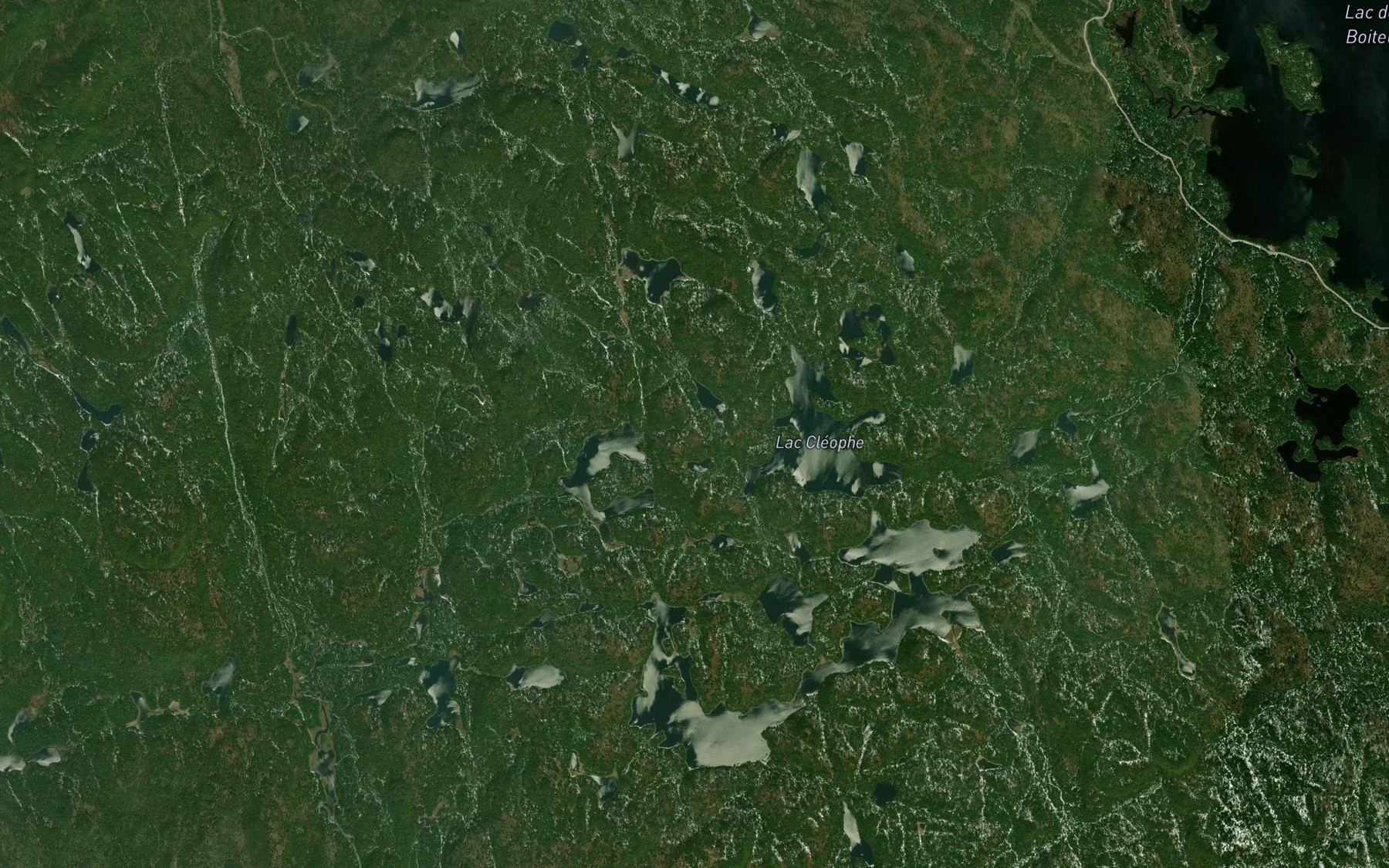 Satellite map of the Lac Harvey