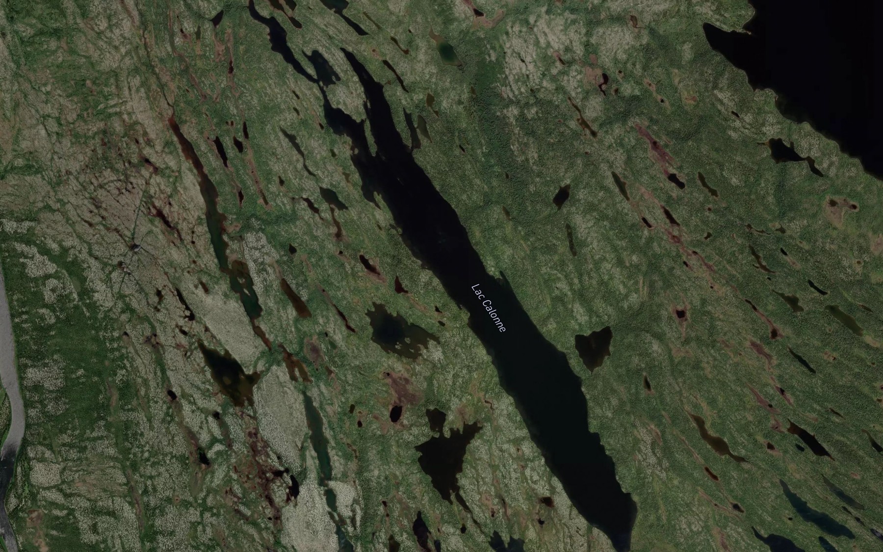 Satellite map of the Lac Calonne