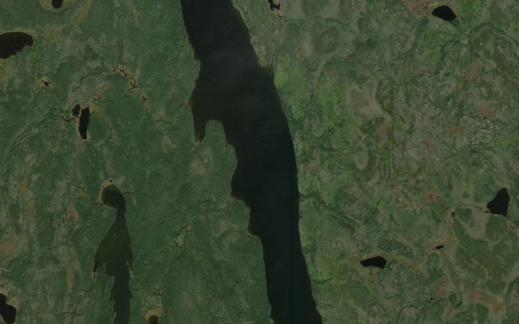 Satellite map of the Sickle Lake