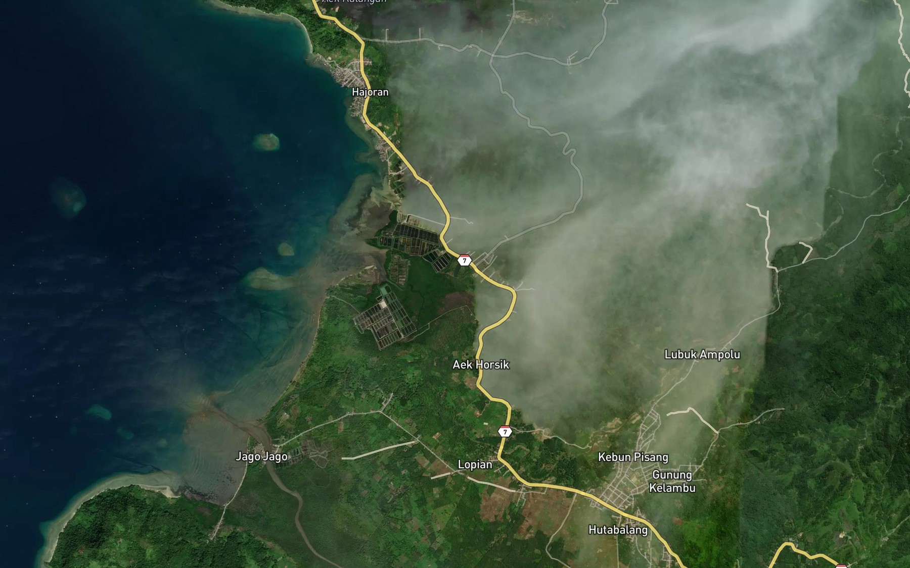 Satellite map of the Aek Horsik