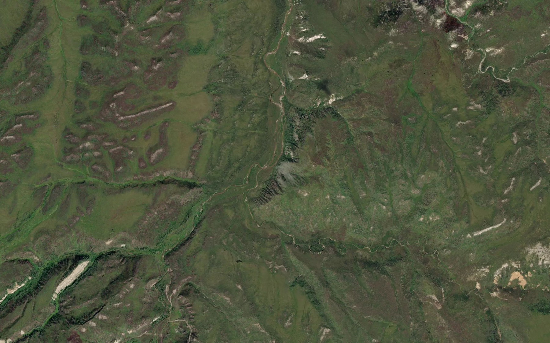 Satellite map of the Marguerite Creek