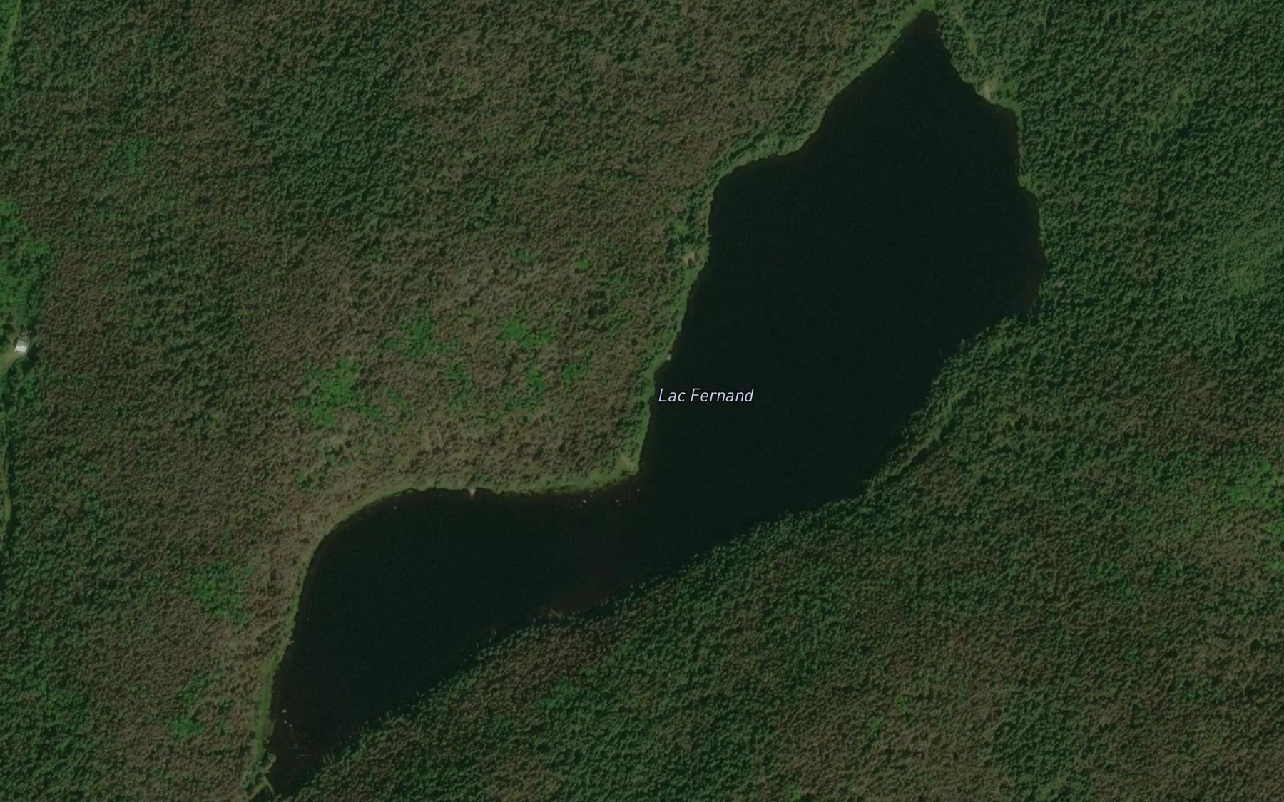 Satellite map of the Lac Fernand