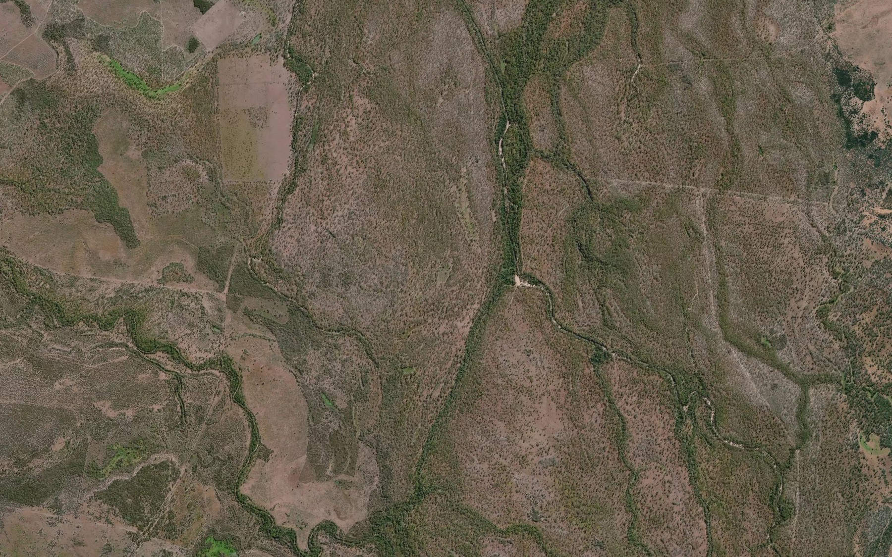 Satellite map of the Denison Creek
