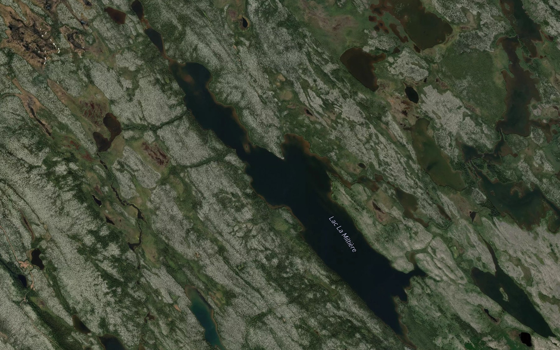 Satellite map of the Lac La Miltiere