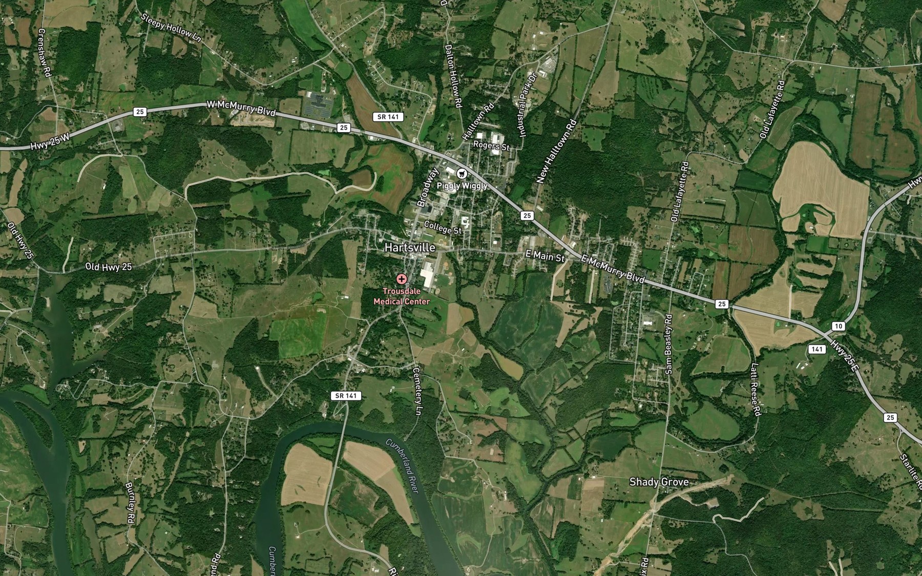 Satellite map of the Darwin Branch