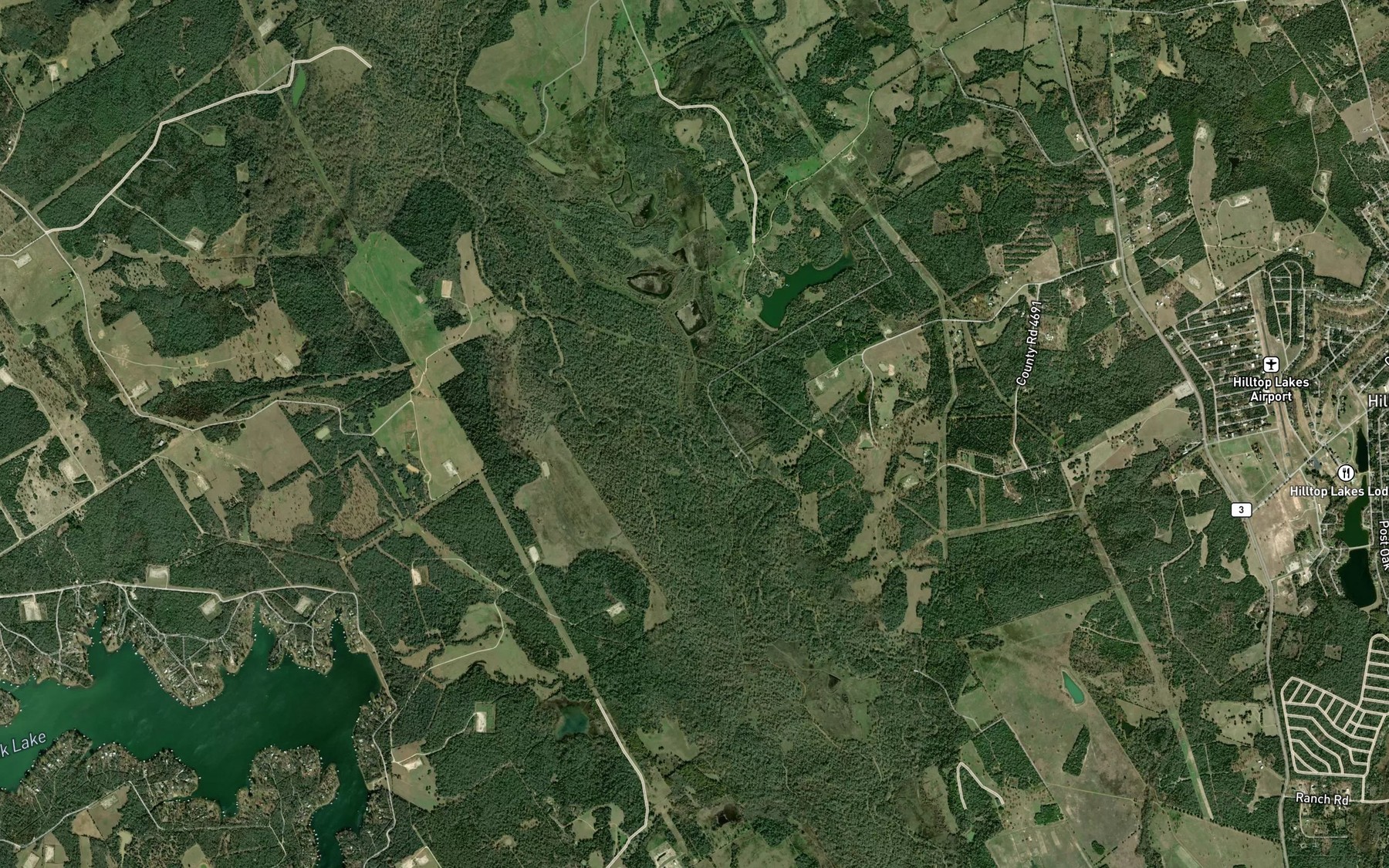 Satellite map of the Clear Creek