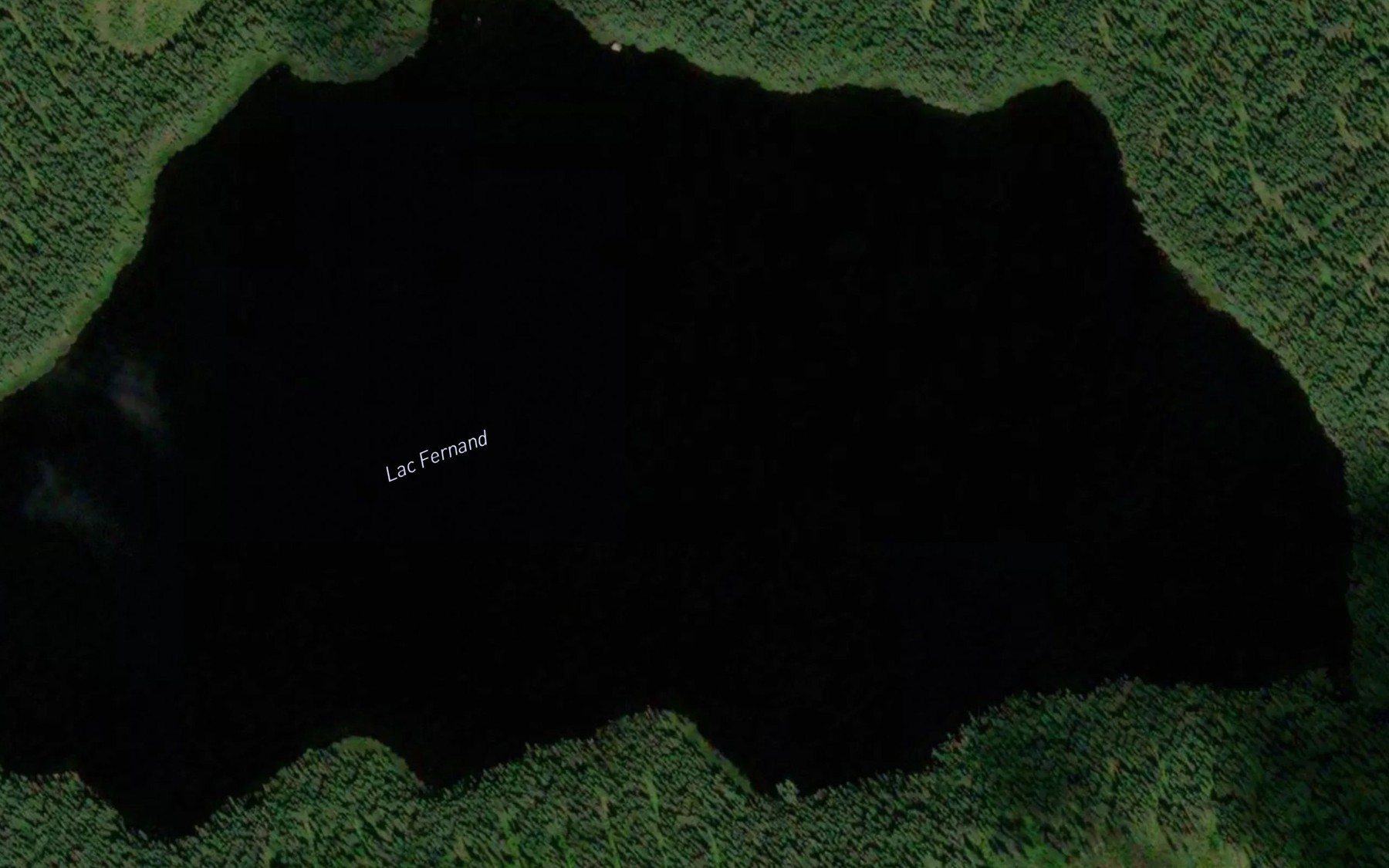 Satellite map of the Lac Fernand