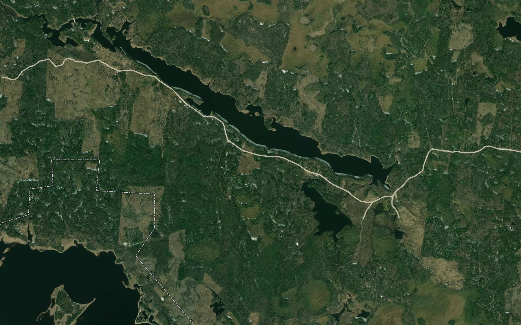 Satellite map of the Ozero Strupino