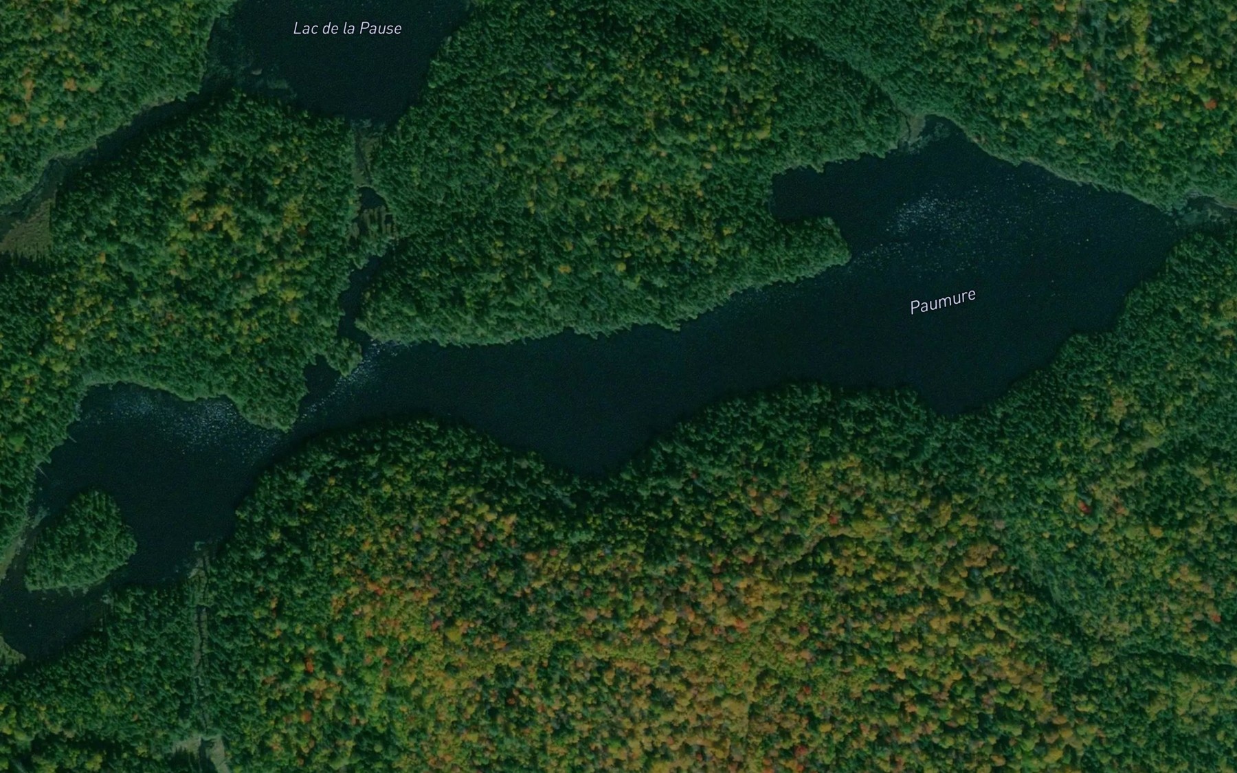 Satellite map of the Lac Paumure
