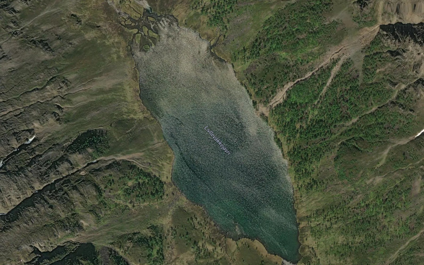 Satellite map of the Livlevaggejavri