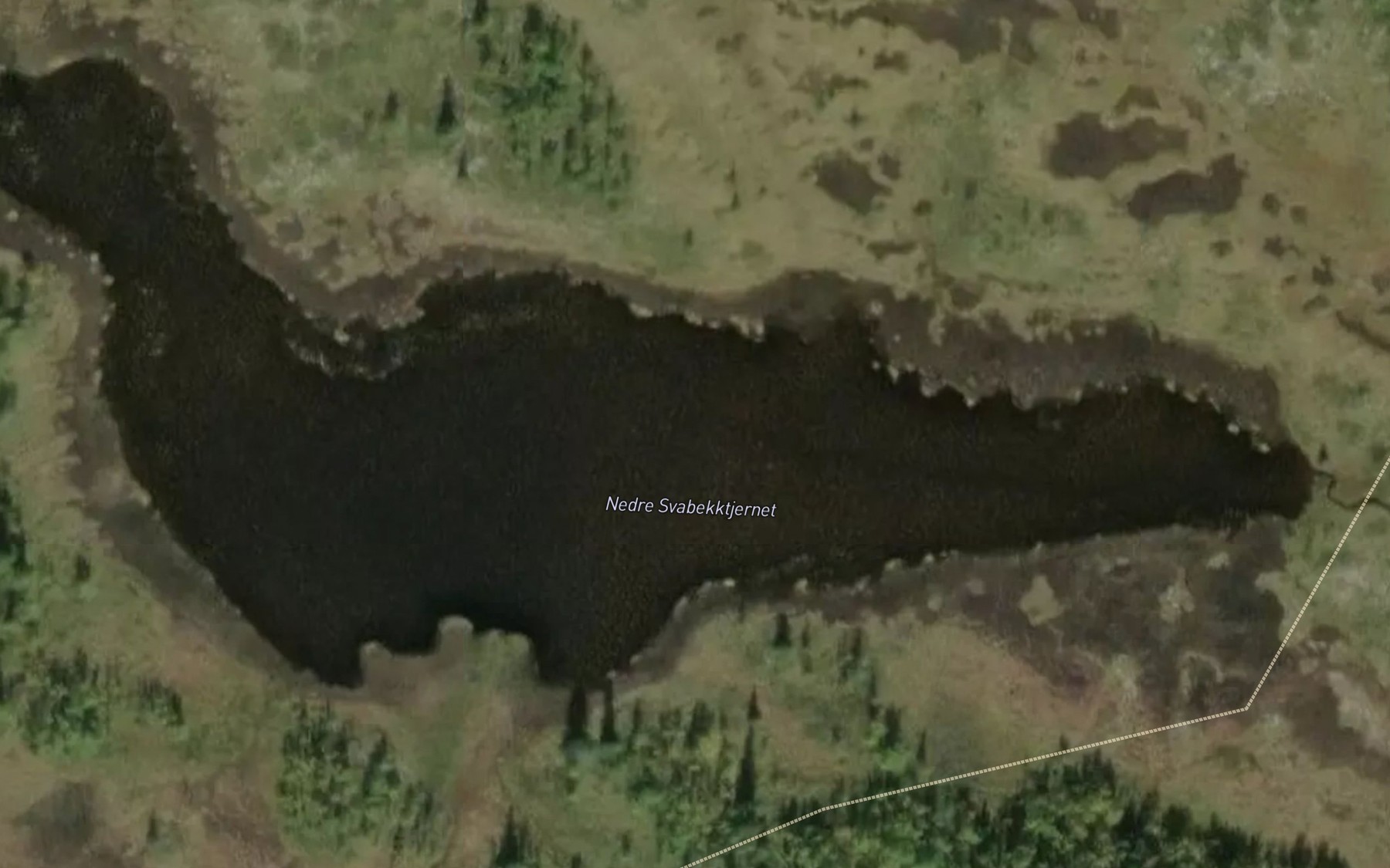 Satellite map of the Nedre Svabekktjernet