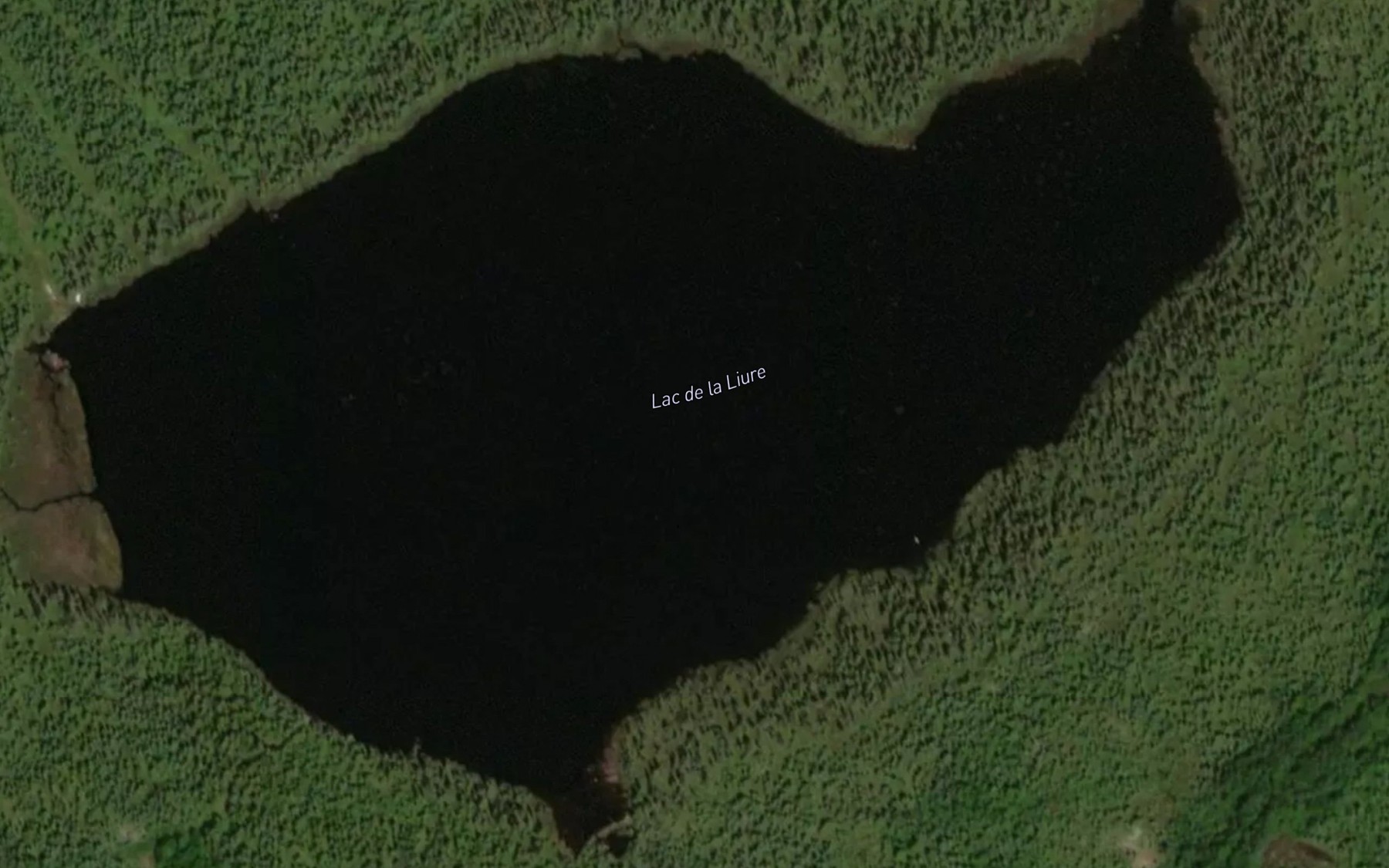 Satellite map of the Lac de la Liure