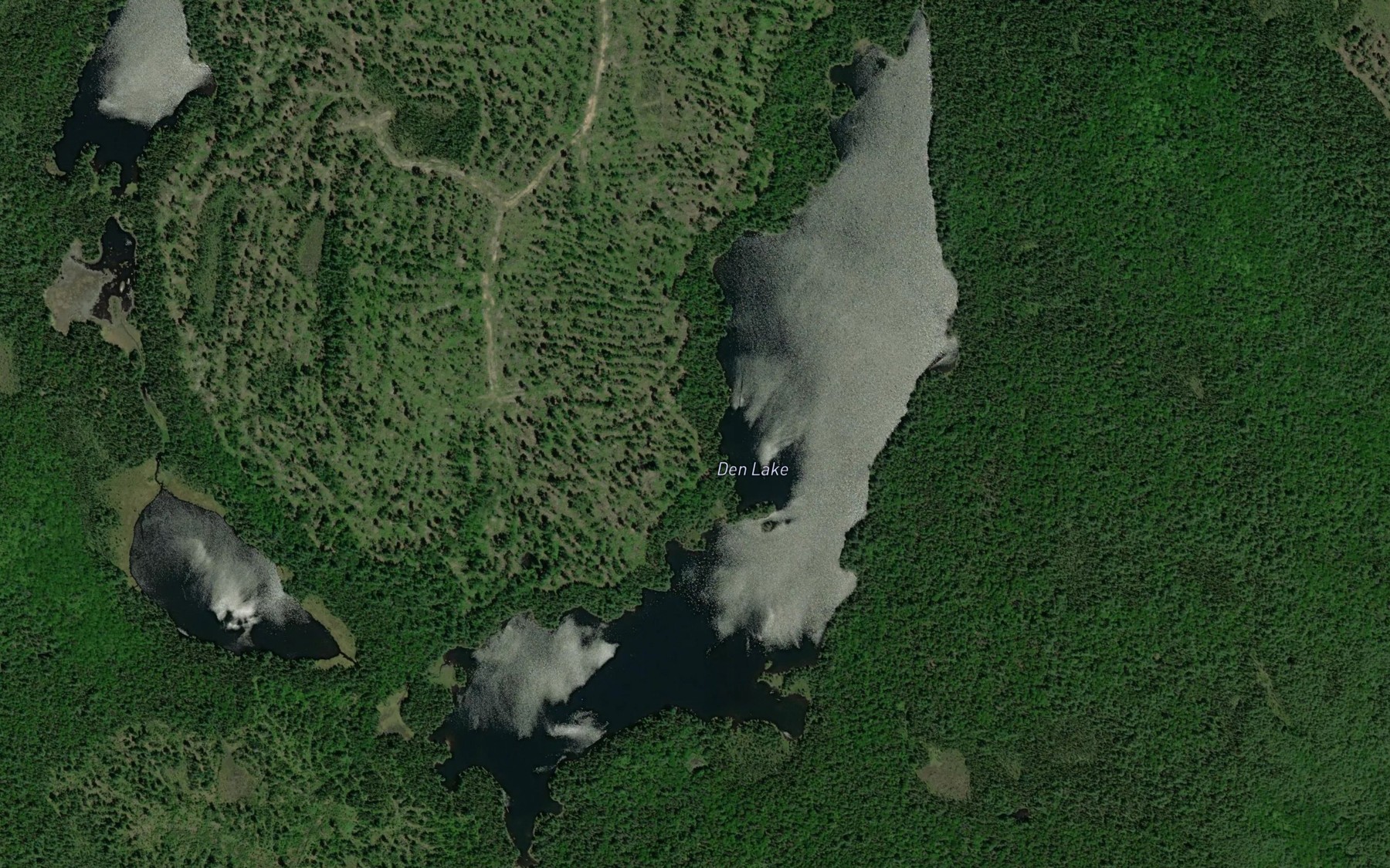 Satellite map of the Den Lake