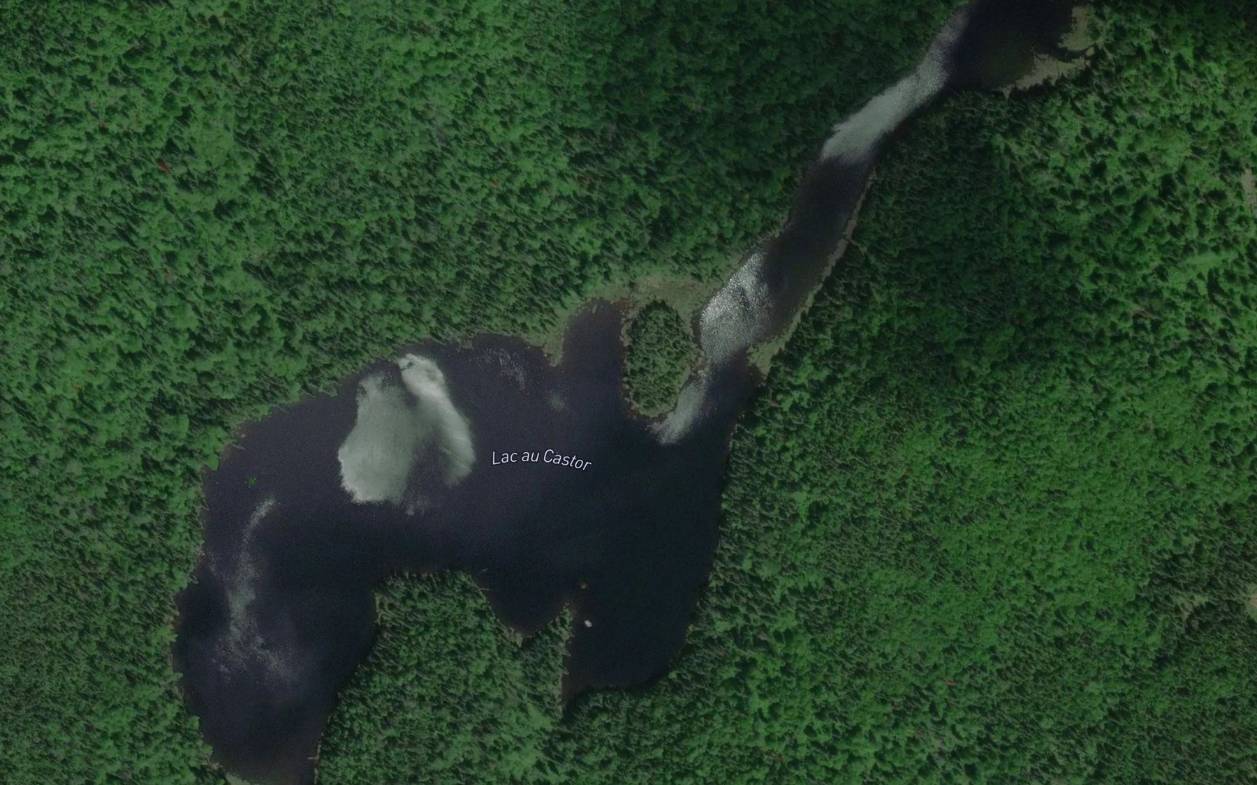 Satellite map of the Lac au Castor