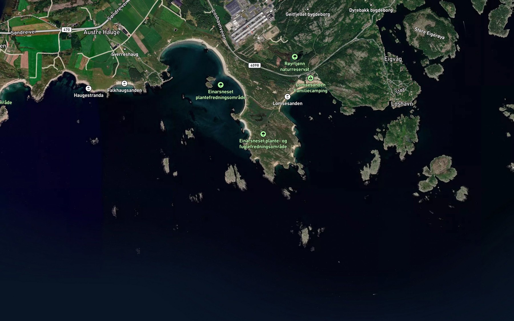 Satellite map of the Storevik