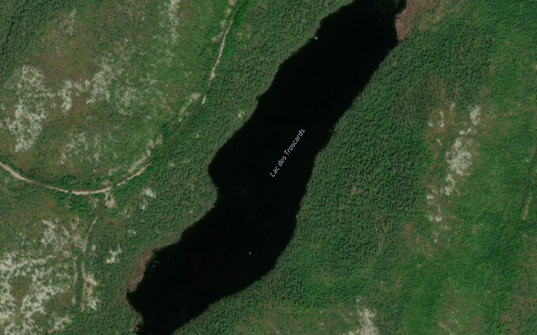 Satellite map of the Lac des Troscards
