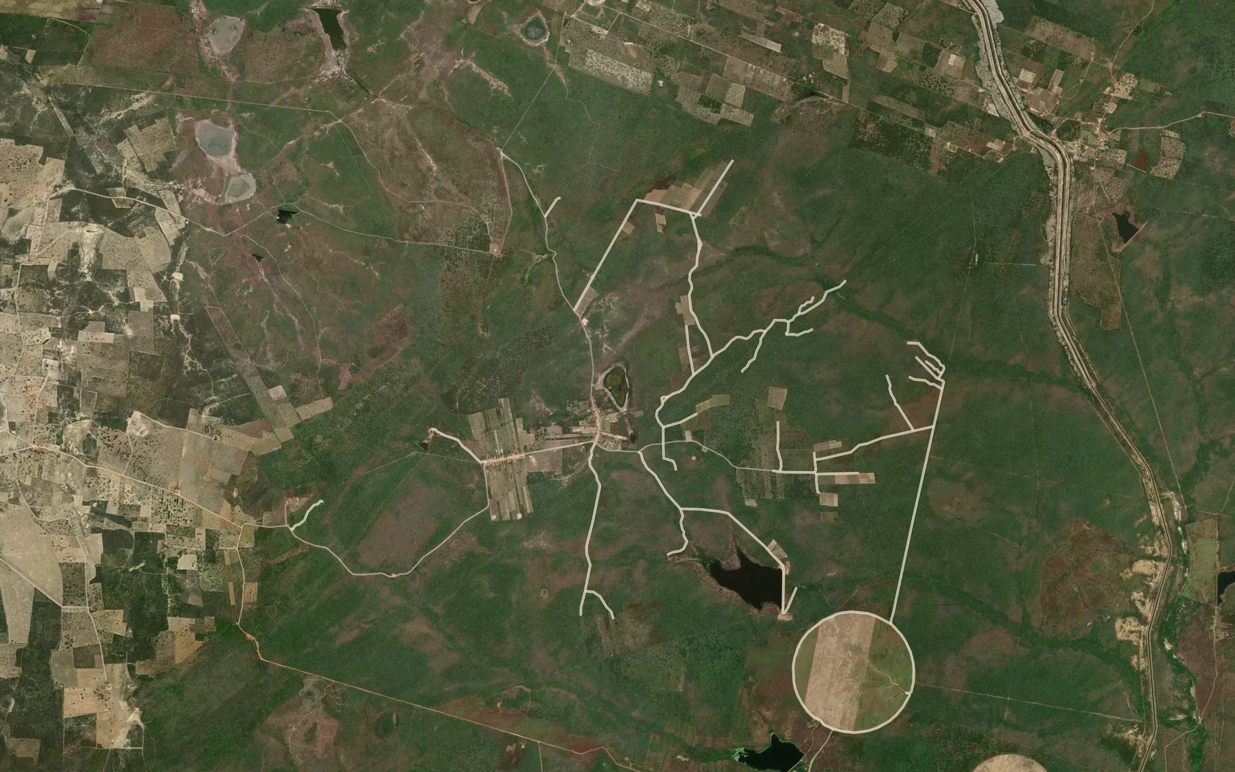 Satellite map of the Lagoa dos Banhos