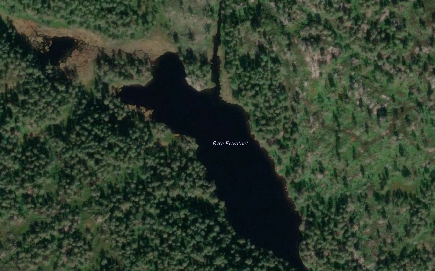 Satellite map of the Ovre Fivvatnet