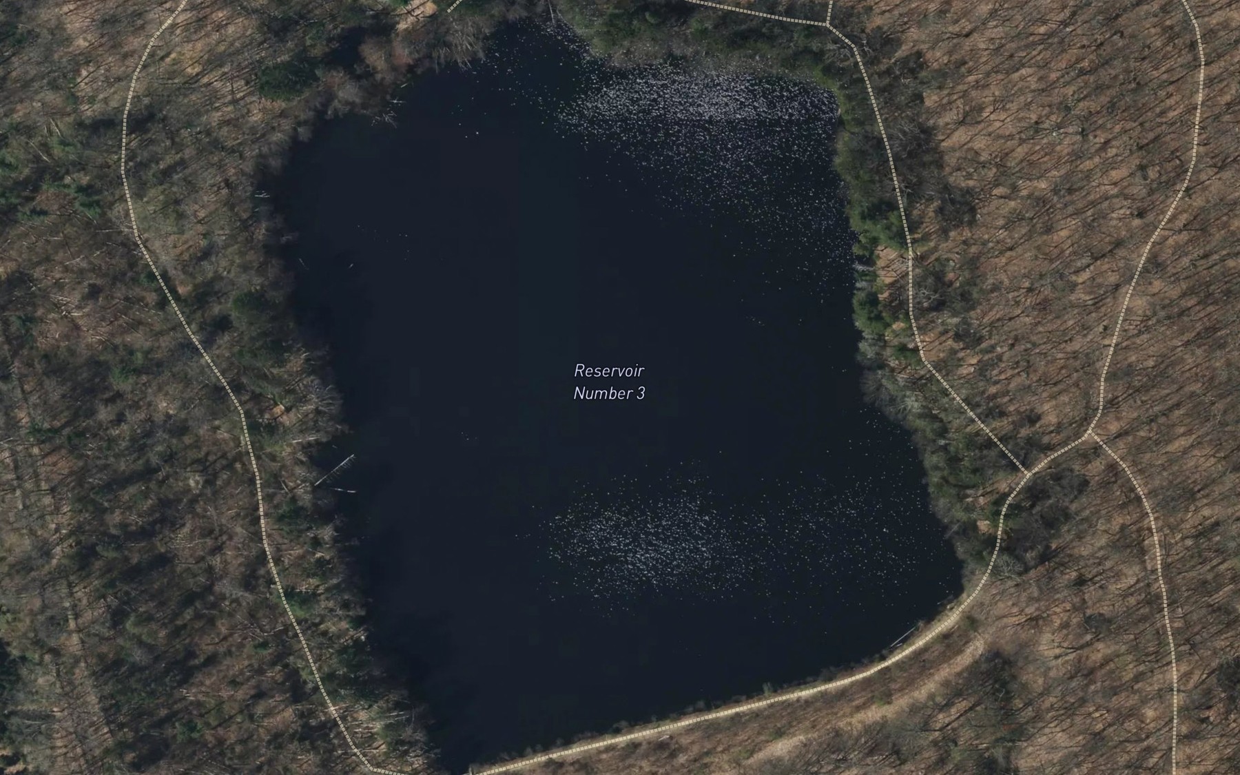 Satellite map of the Reservoir Number 3