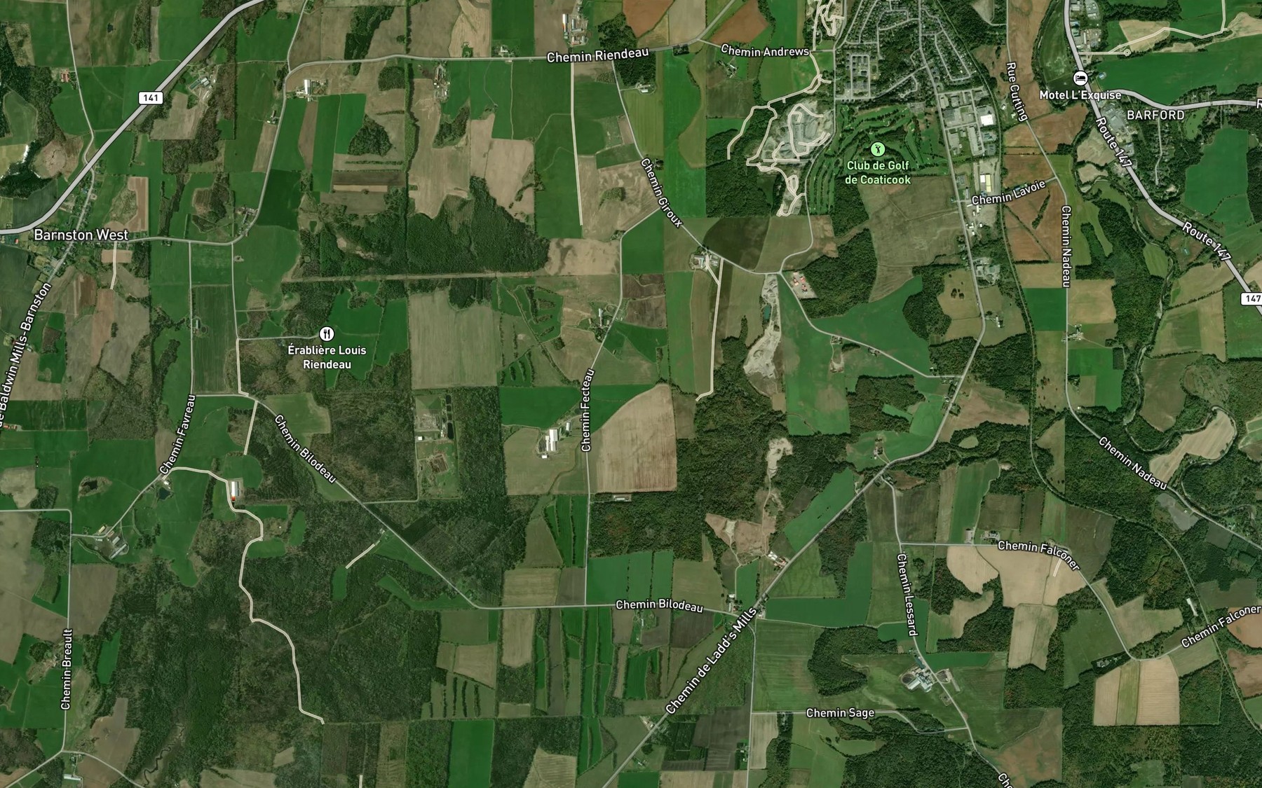 Satellite map of the Cours d'eau Giroux