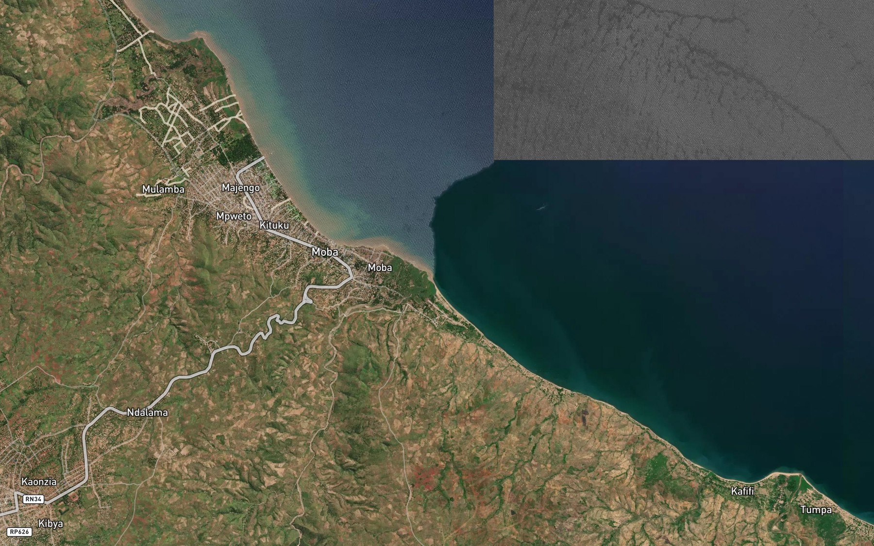 Satellite map of the Moba