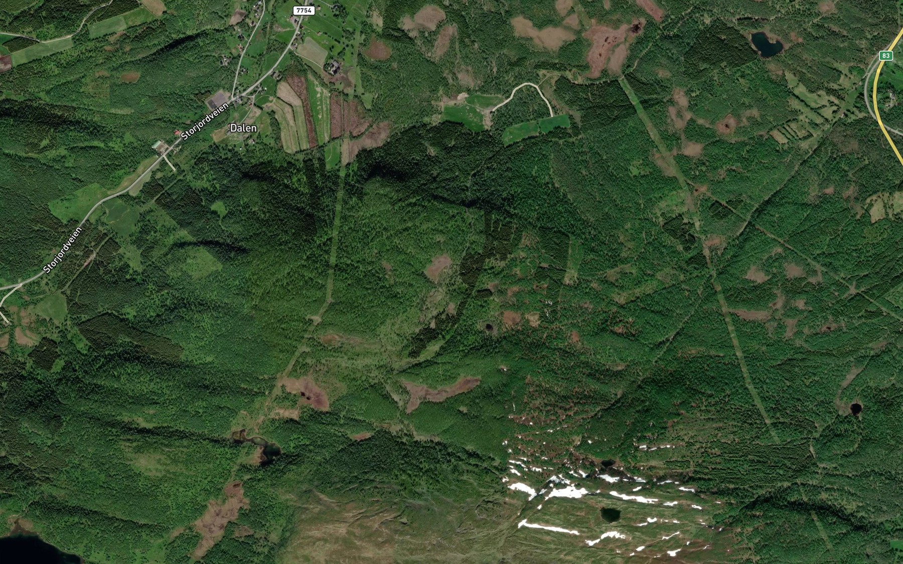 Satellite map of the Forselva