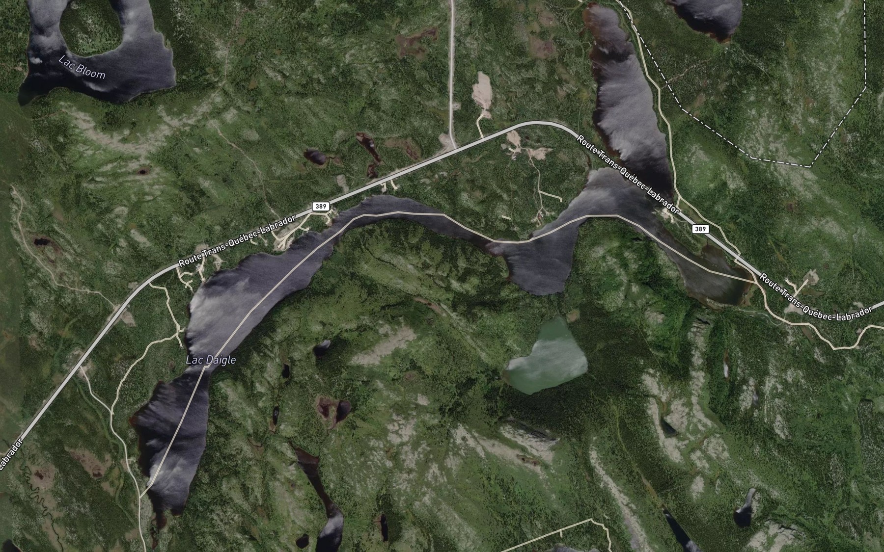 Satellite map of the Lac Daigle