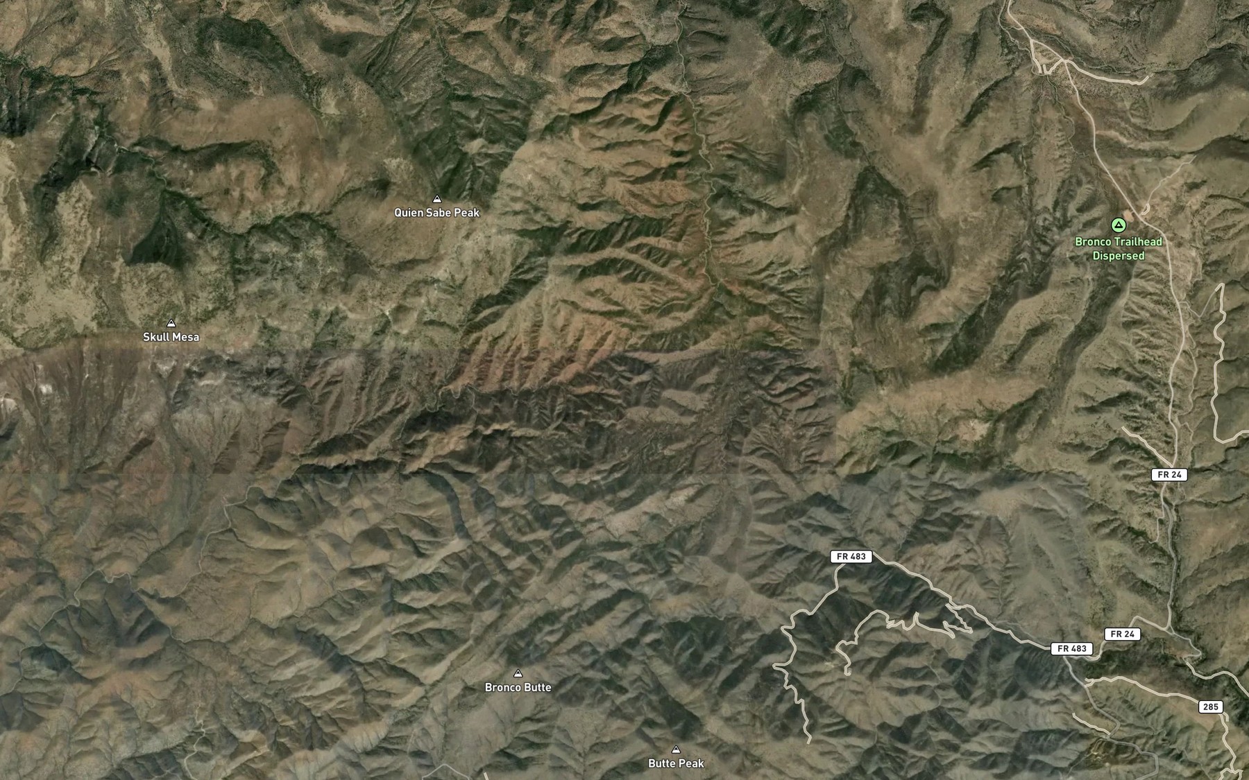 Satellite map of the Head of Cottonwood Spring