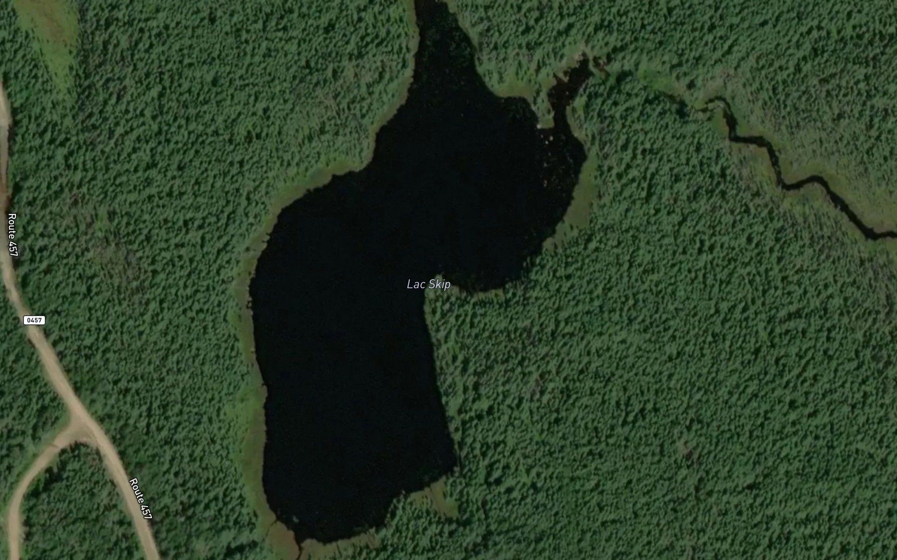 Satellite map of the Lac Skip