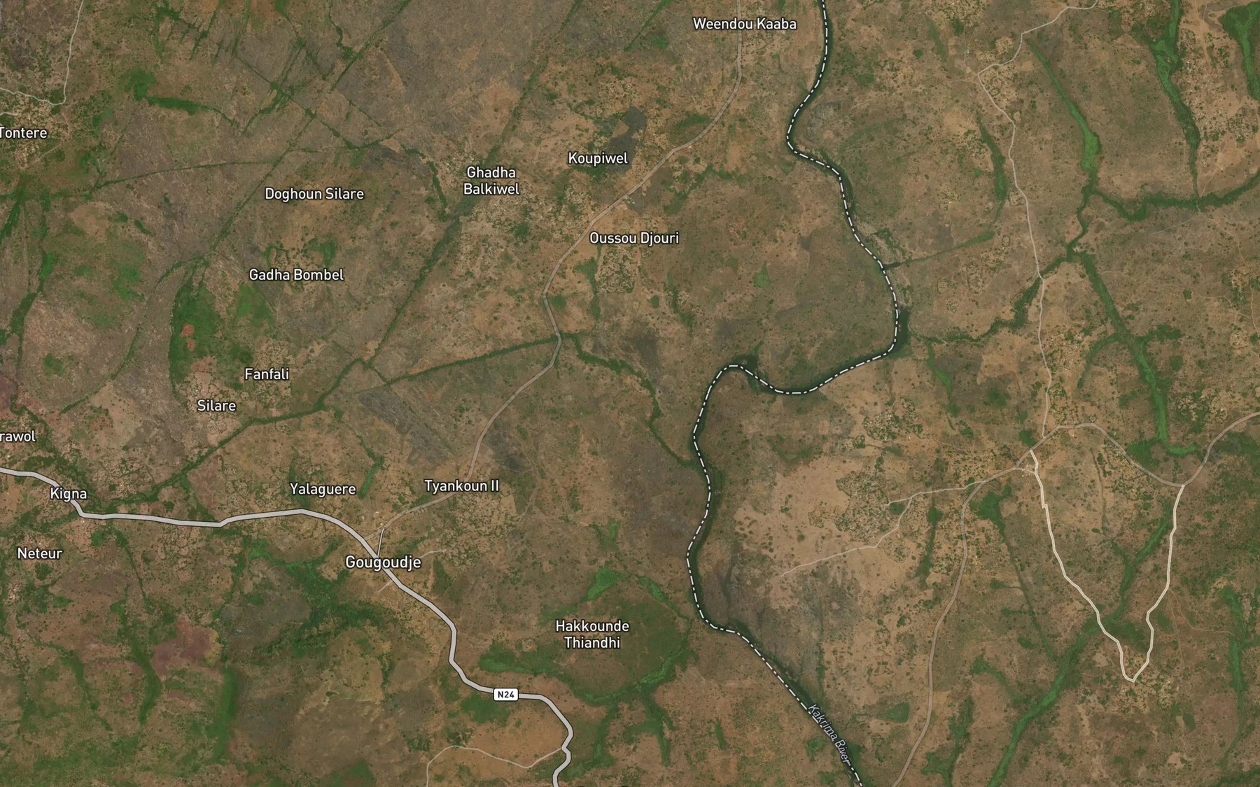 Satellite map of the Kaffima