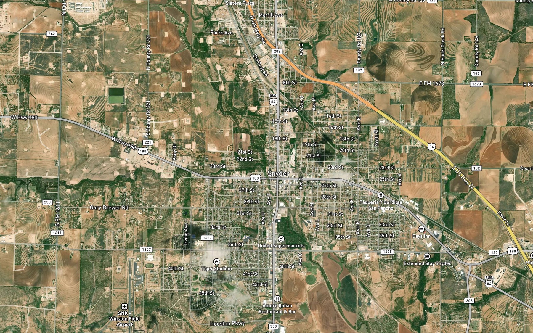 Satellite map of the South Fork Deep Creek