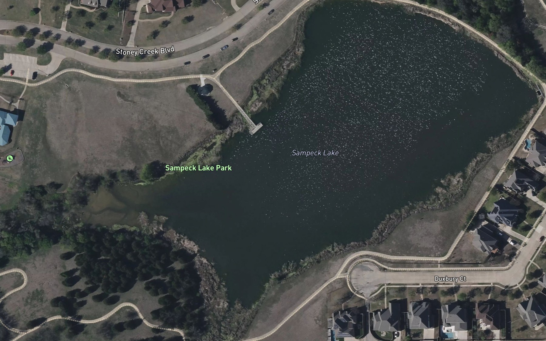 Satellite map of the Sampeck Lake