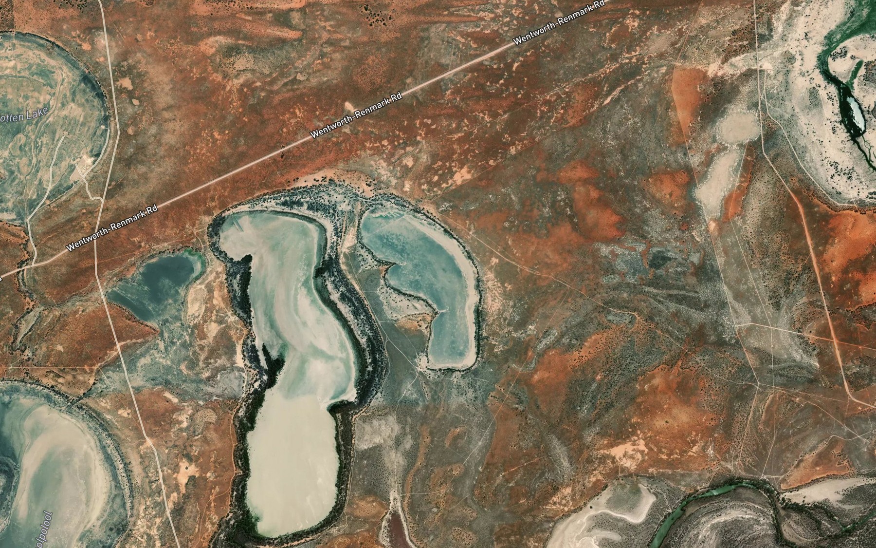 Satellite map of the Clover Lake