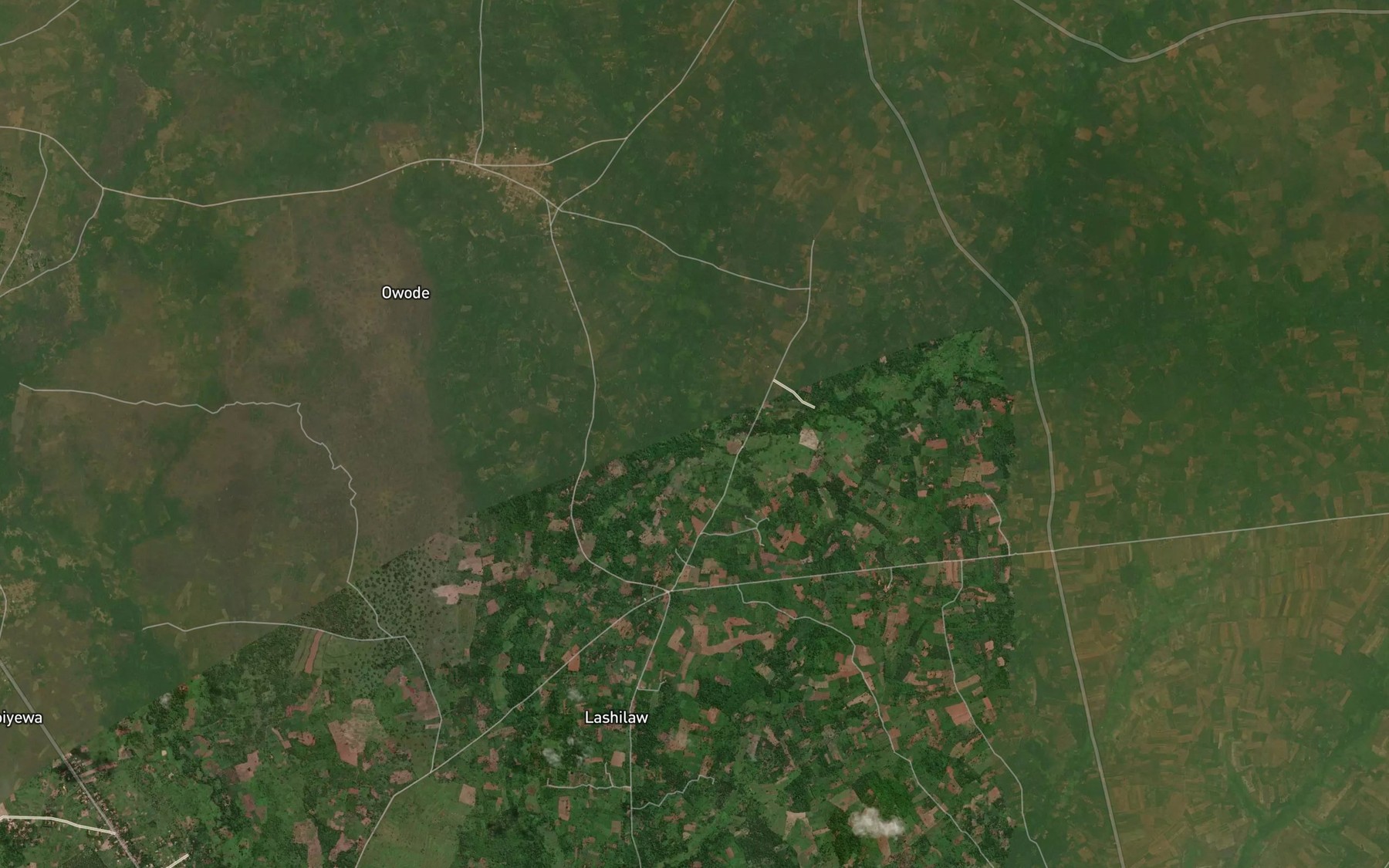 Satellite map of the River Sanwojo