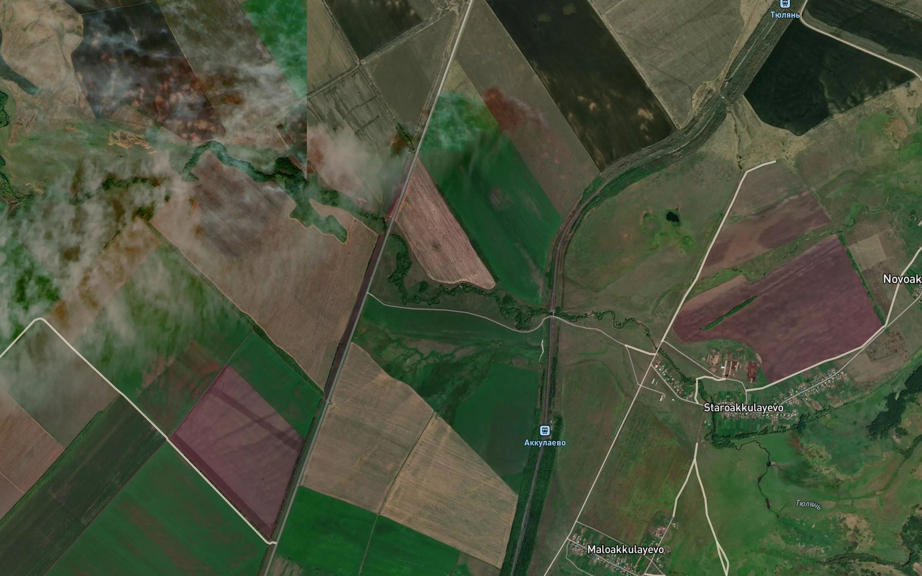 Satellite map of the Tyulyan'