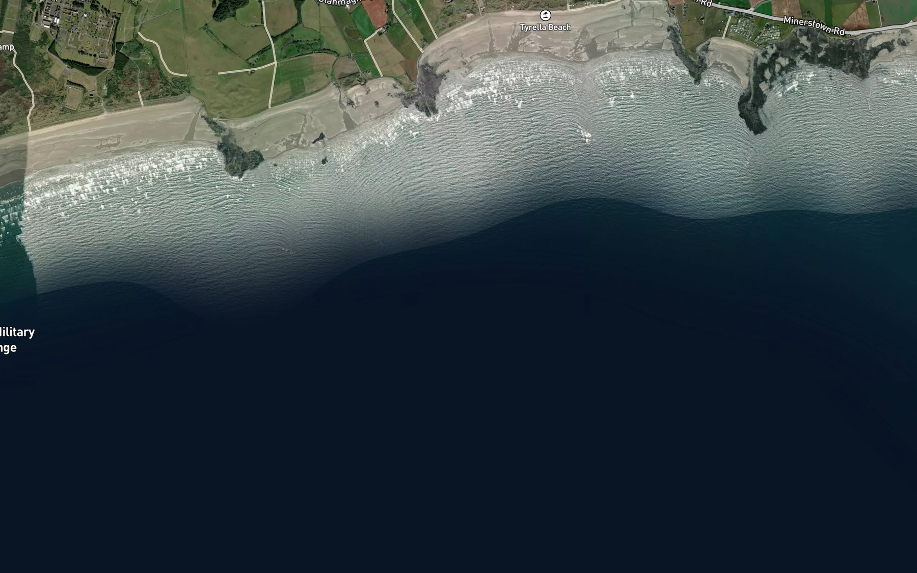 Satellite map of the Dundrum Bay