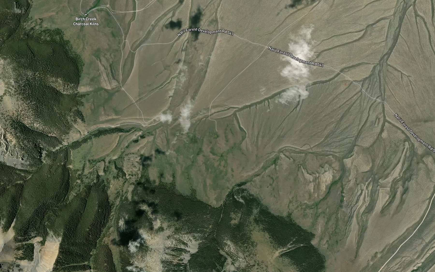 Satellite map of the Box Springs