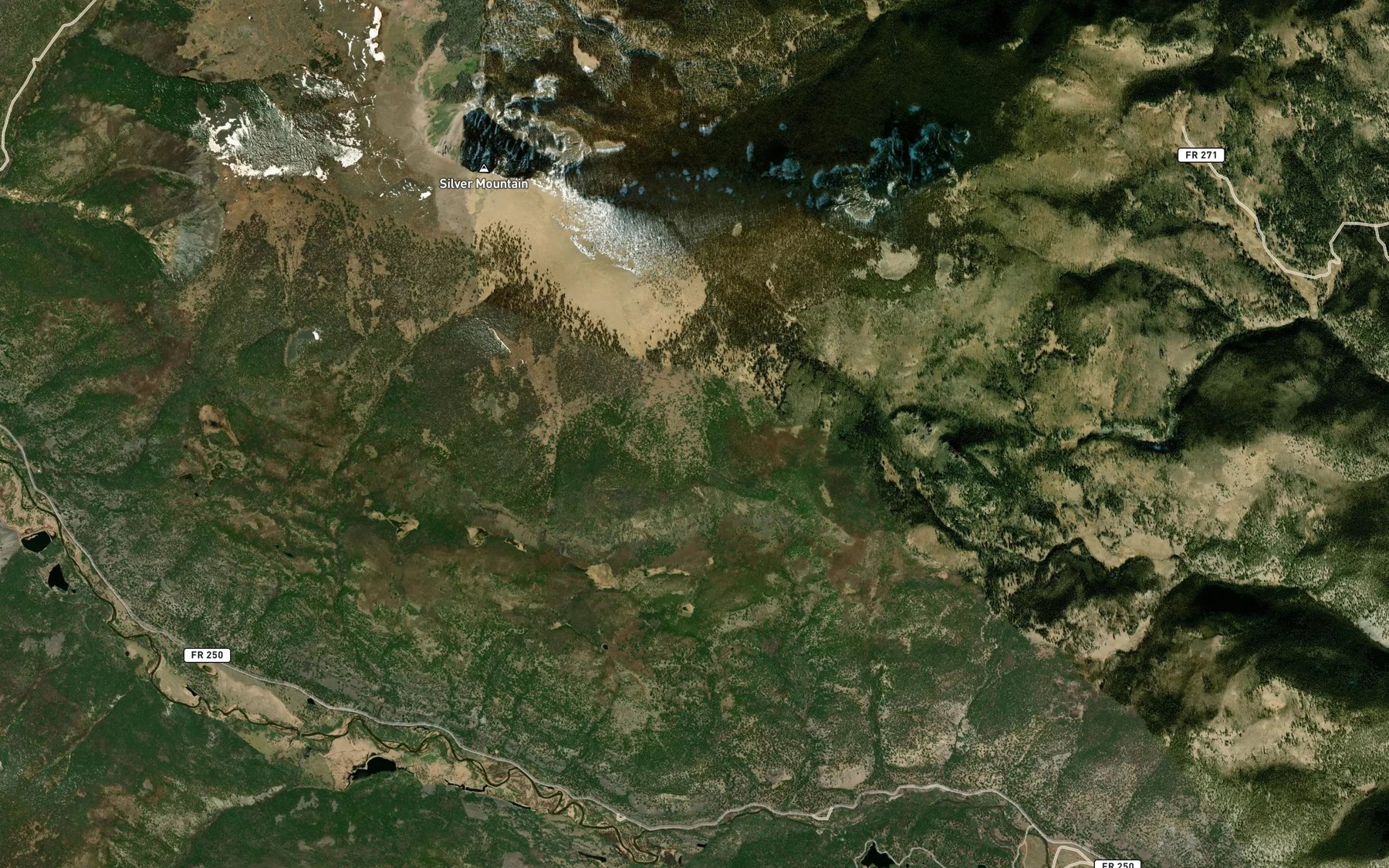 Satellite map of the Joe Monn Creek