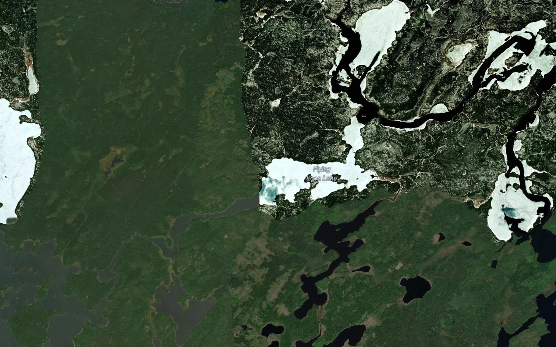 Satellite map of the Flying Loon Lake